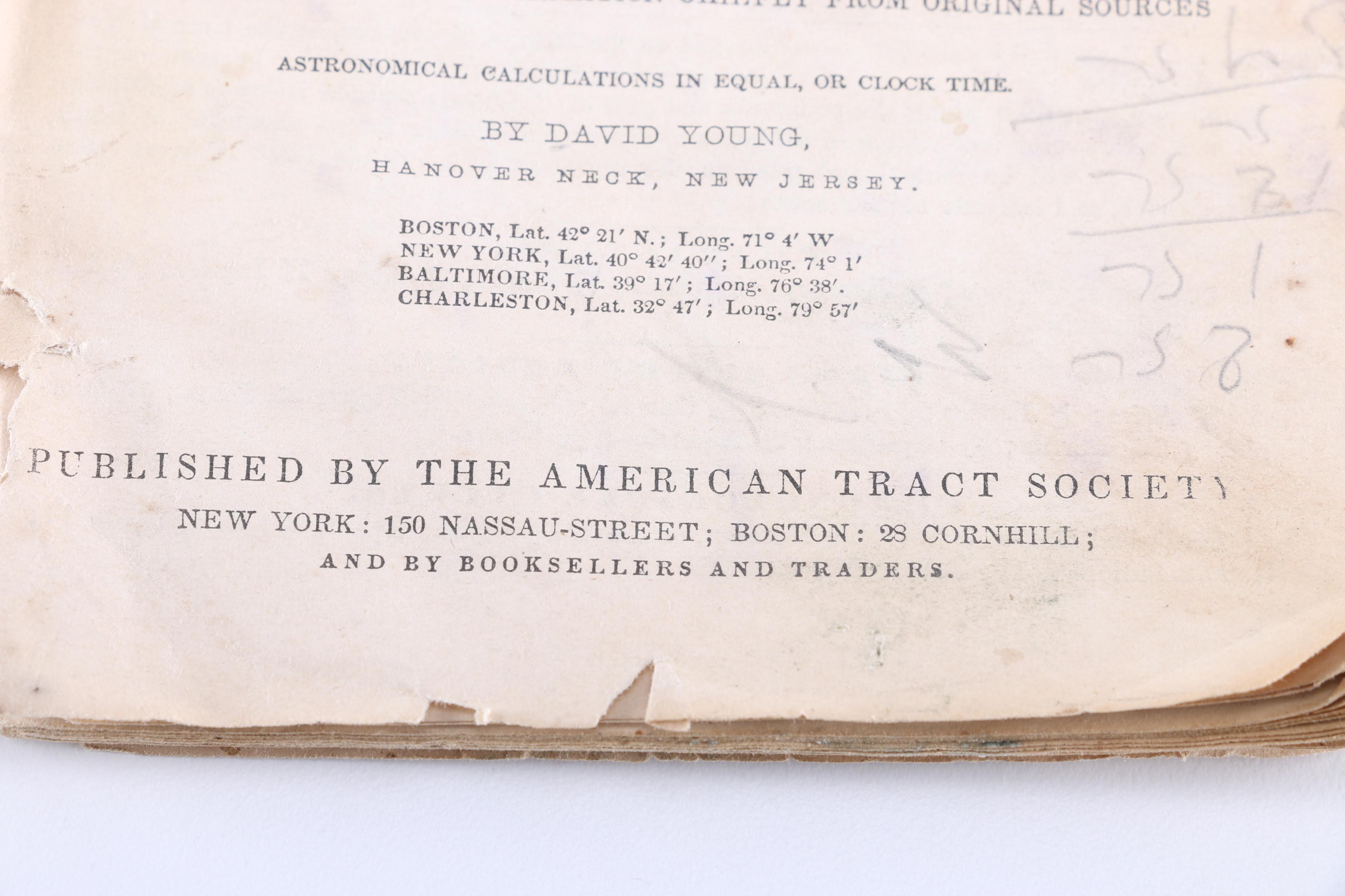 Antique Almanacs and "Bible Stories and Pictures" Book