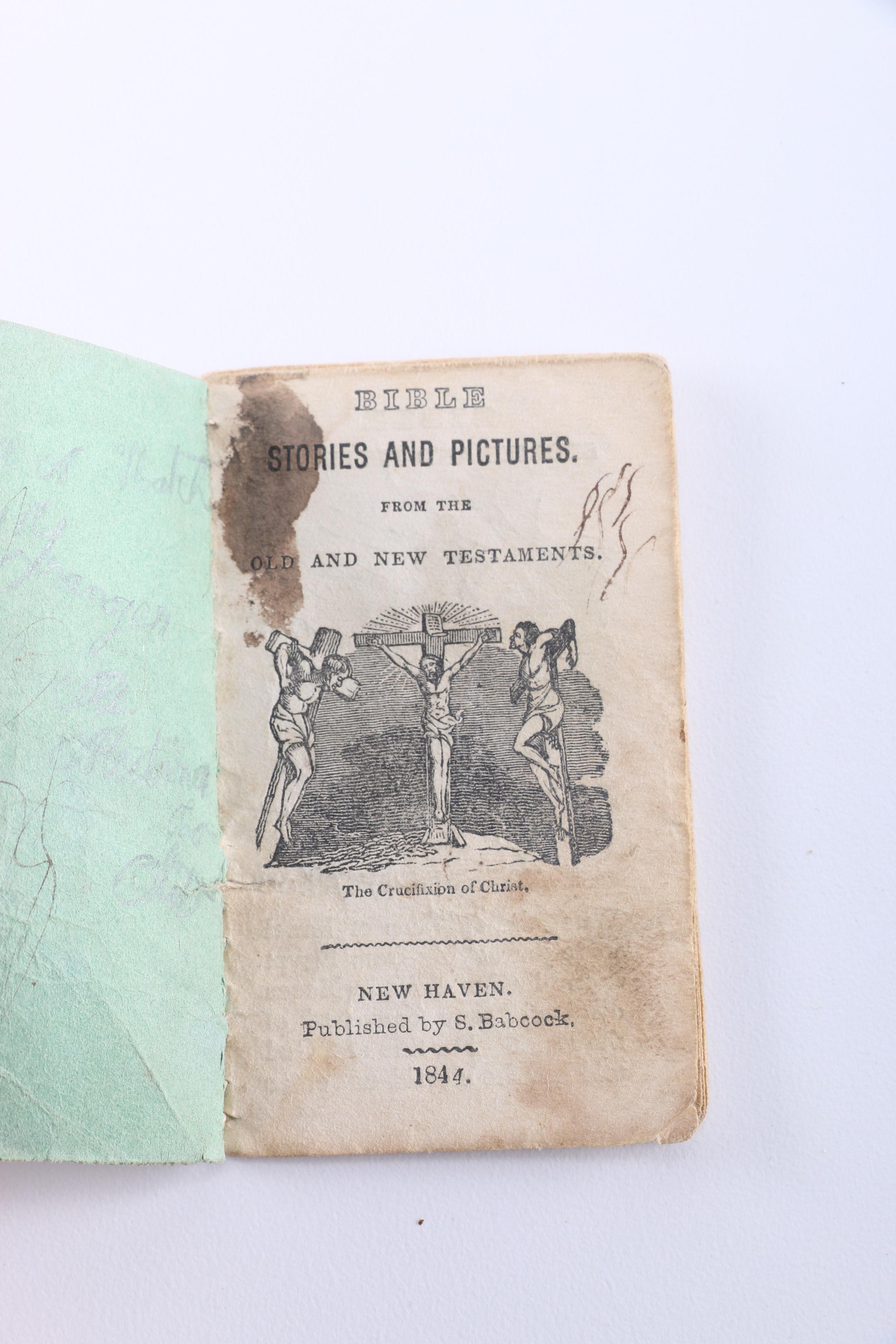 Antique Almanacs and "Bible Stories and Pictures" Book