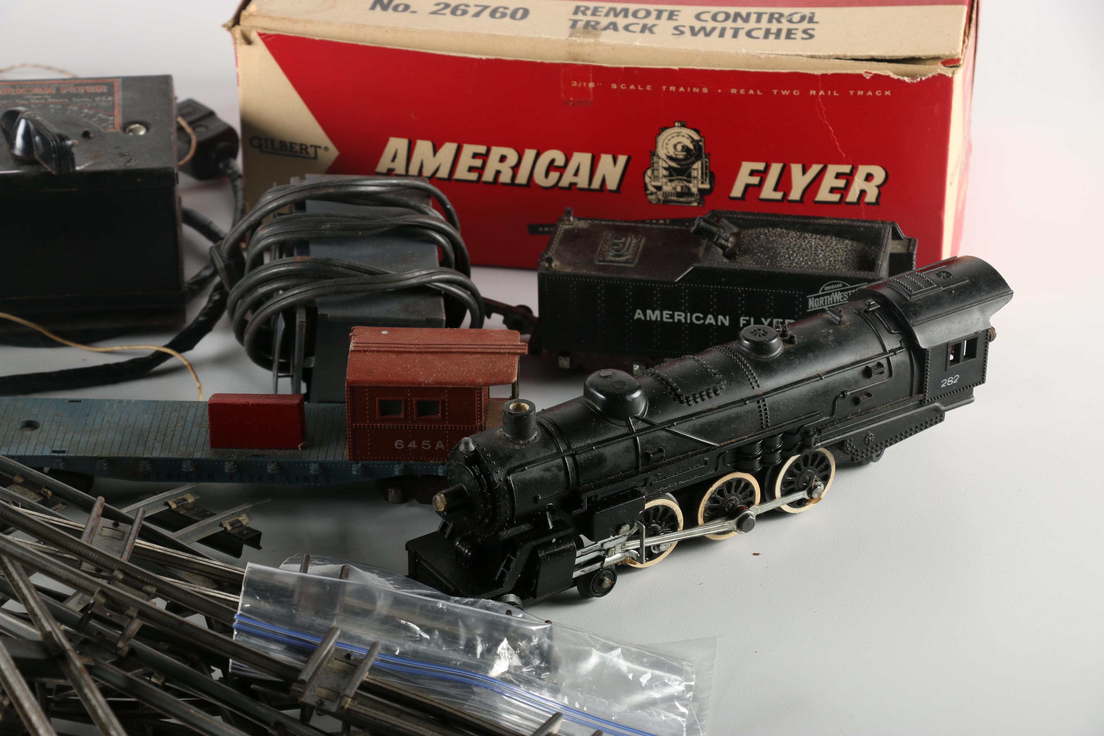 Vintage "American Flyer" 3/16" Train Set and Packaging