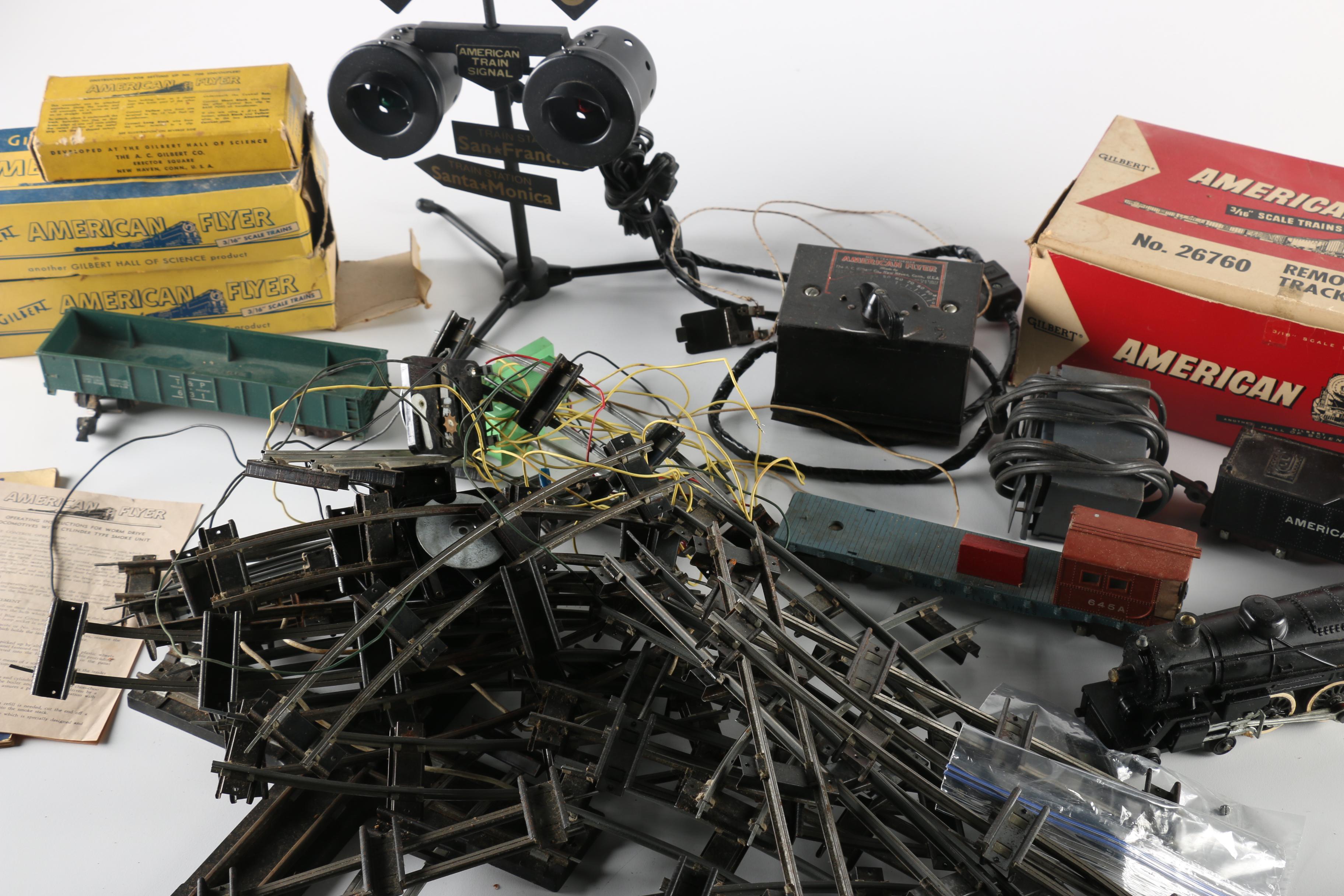 Vintage "American Flyer" 3/16" Train Set and Packaging