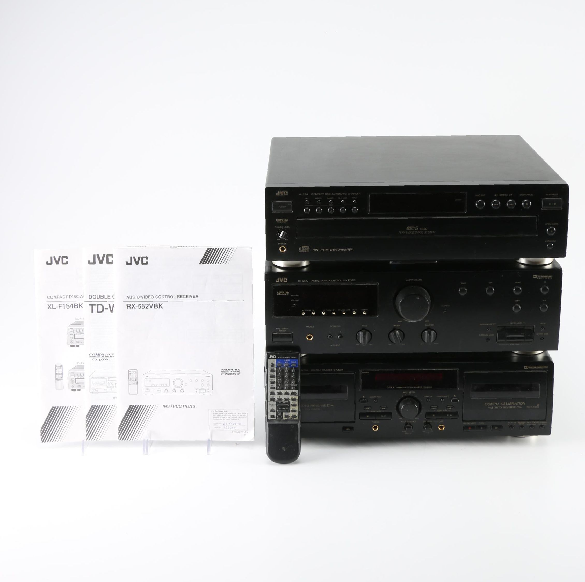 JVC Receiver, CD Changer and Cassette Player