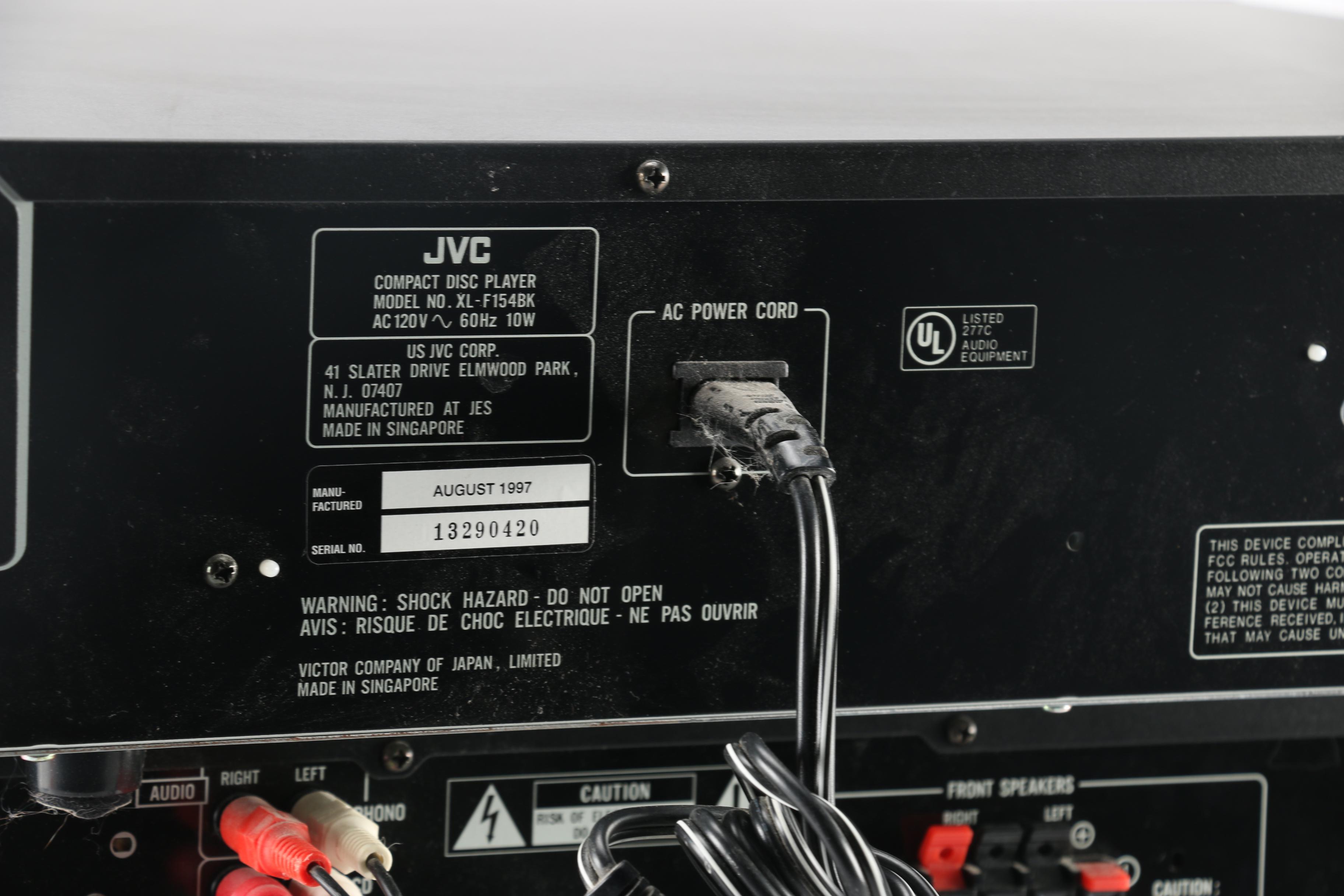 JVC Receiver, CD Changer and Cassette Player