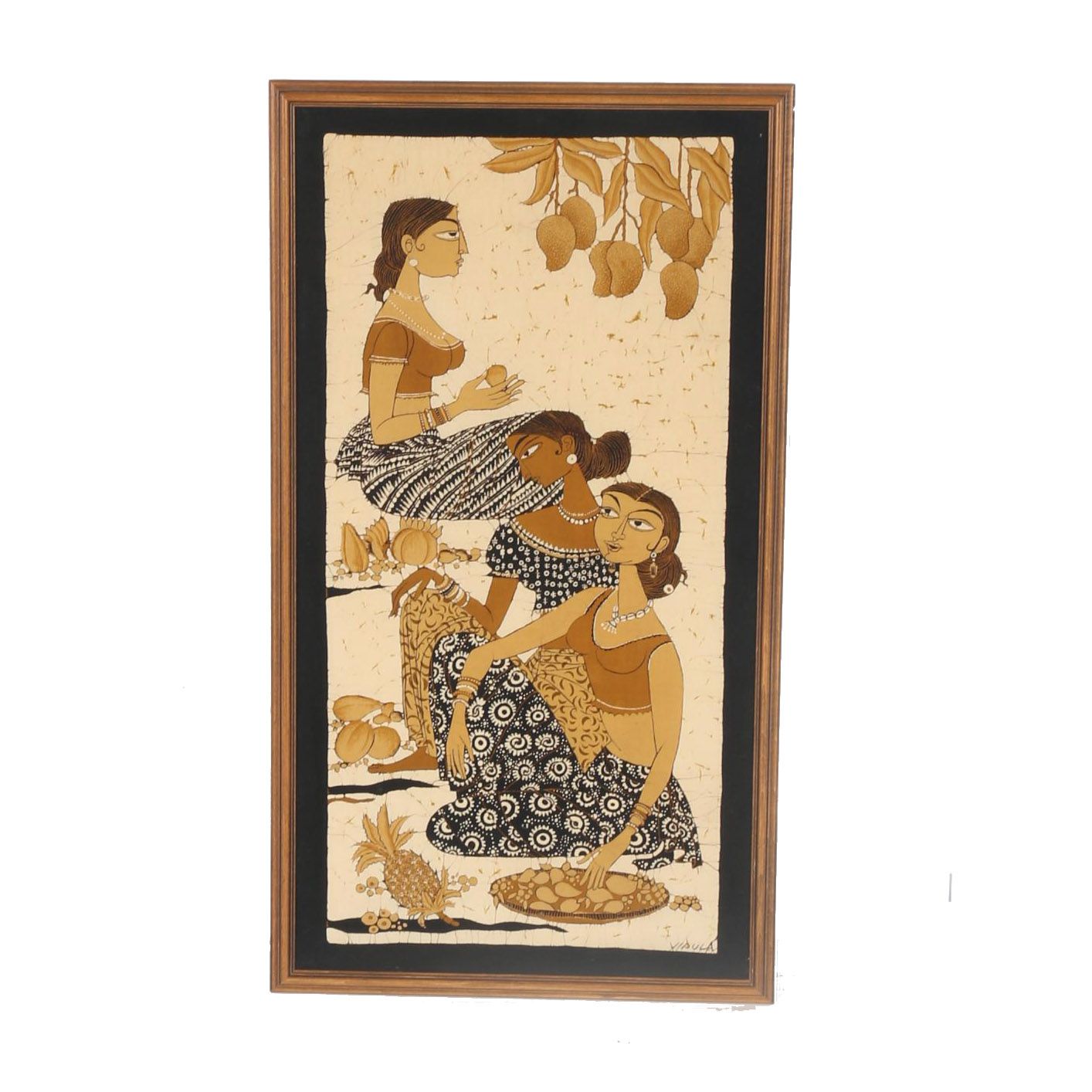 Vipula Dharmawardena Circa 1970 Batik in Frame