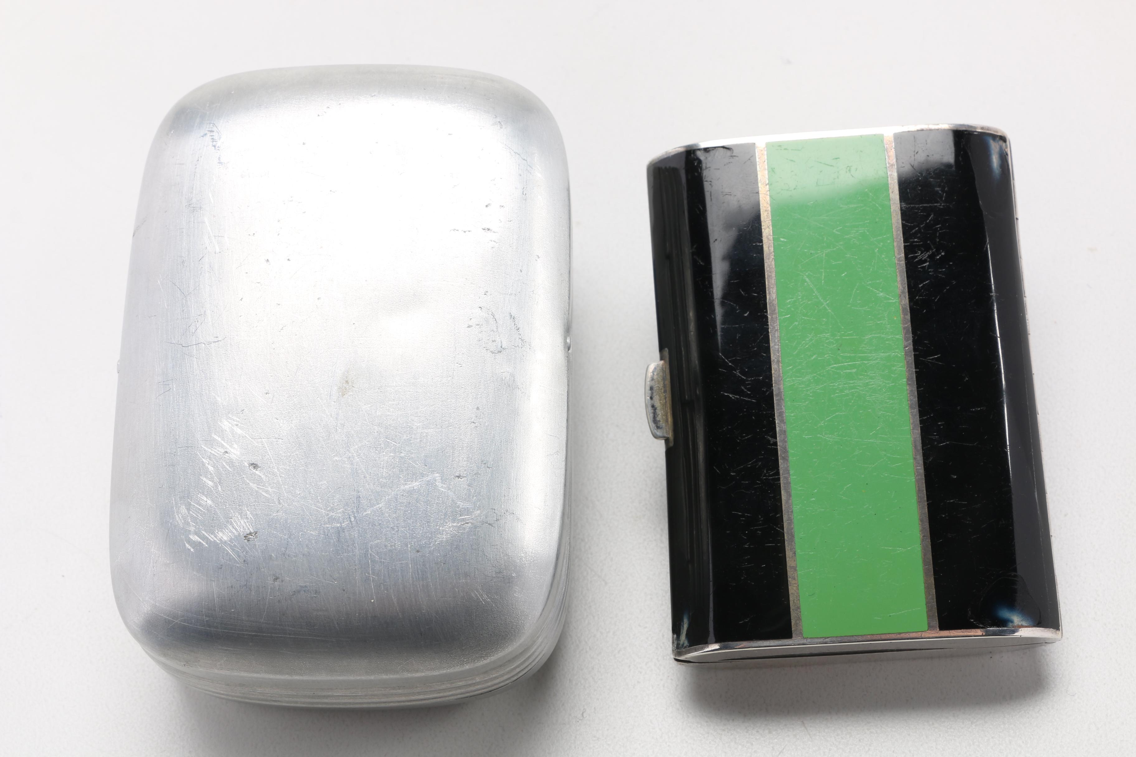 Lot Vintage Containers And Desk Items