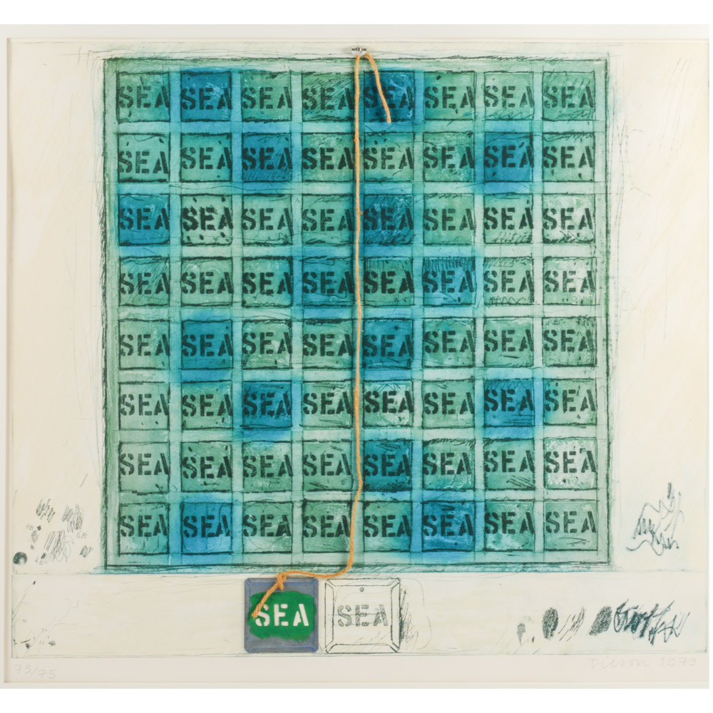 Joe Tilson Mixed Media "Sea Mantra"