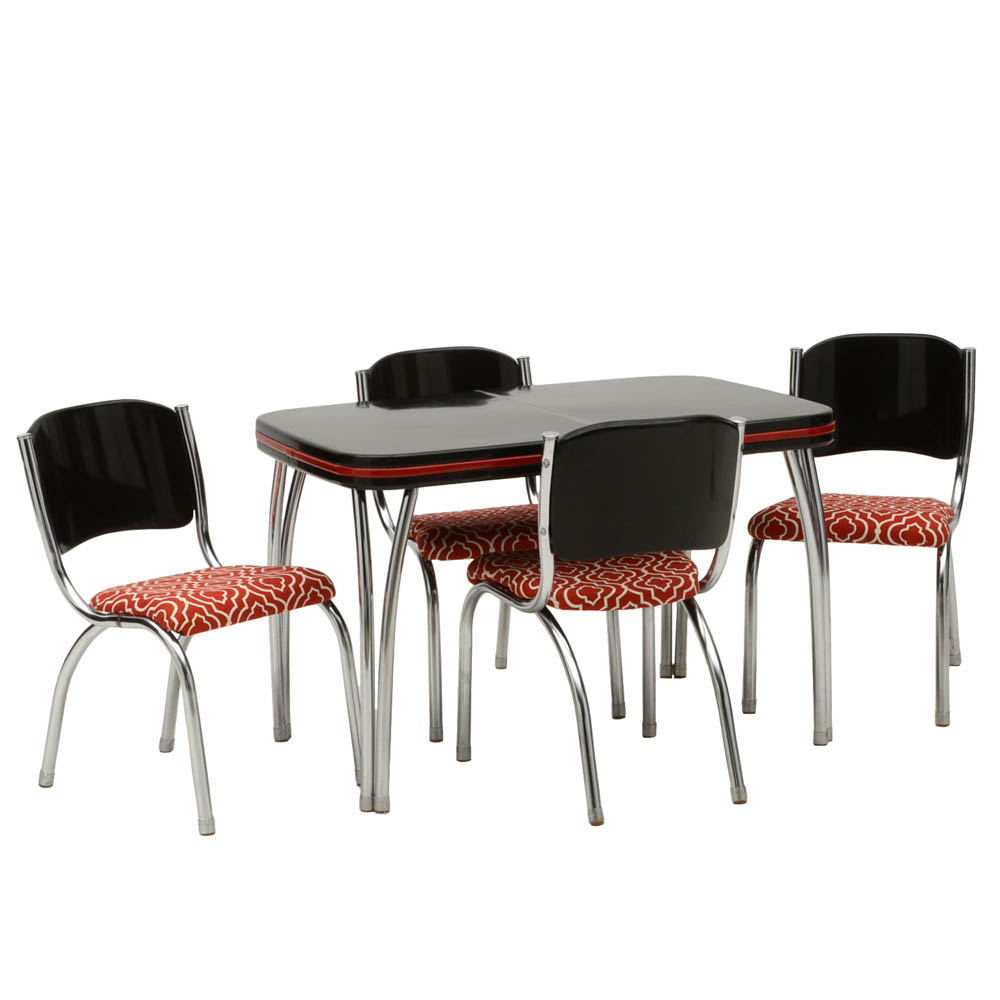 50s Style Dinette Table and Four Chairs