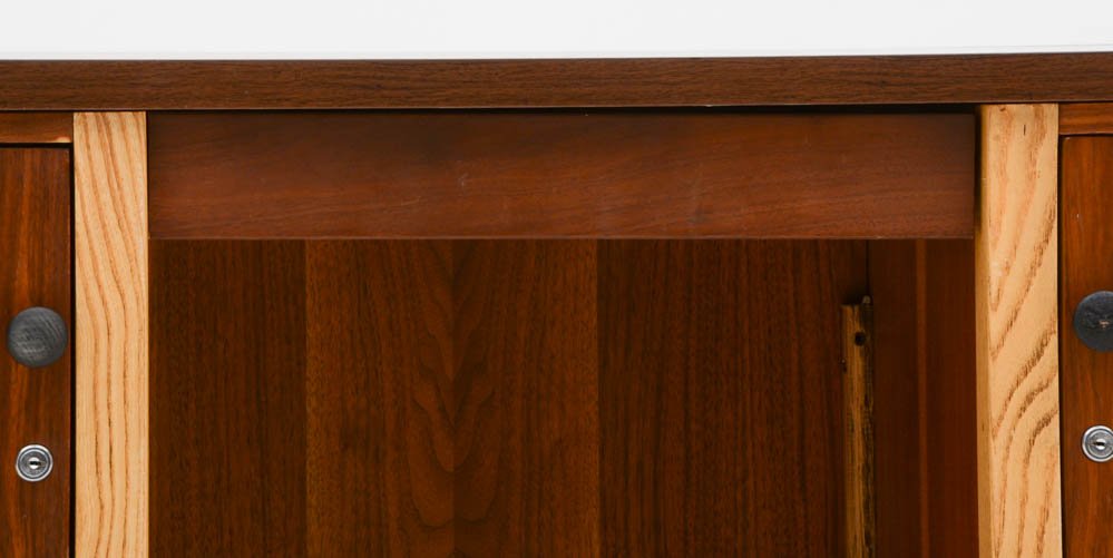 Mid Century Modern Kneehole Credenza Desk by Alma