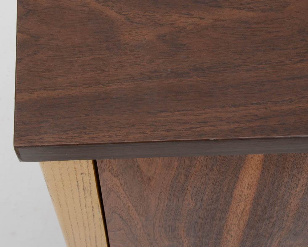 Mid Century Modern Kneehole Credenza Desk by Alma