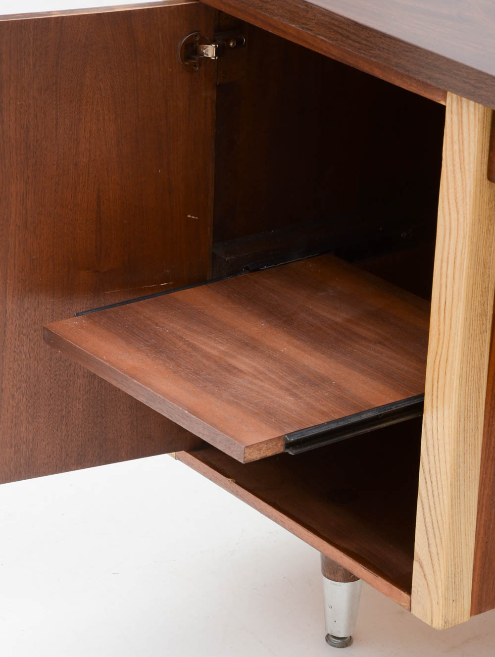 Mid Century Modern Kneehole Credenza Desk by Alma