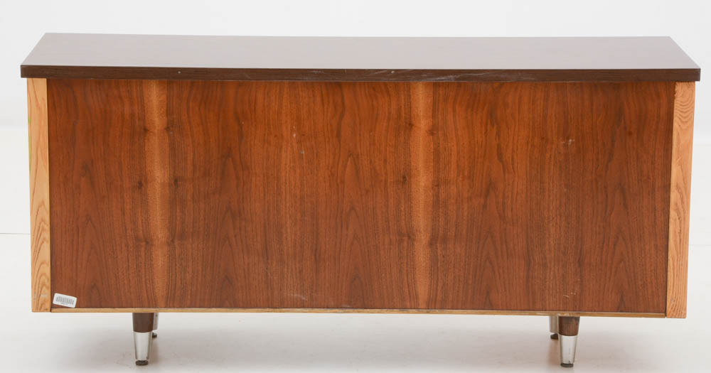Mid Century Modern Kneehole Credenza Desk by Alma