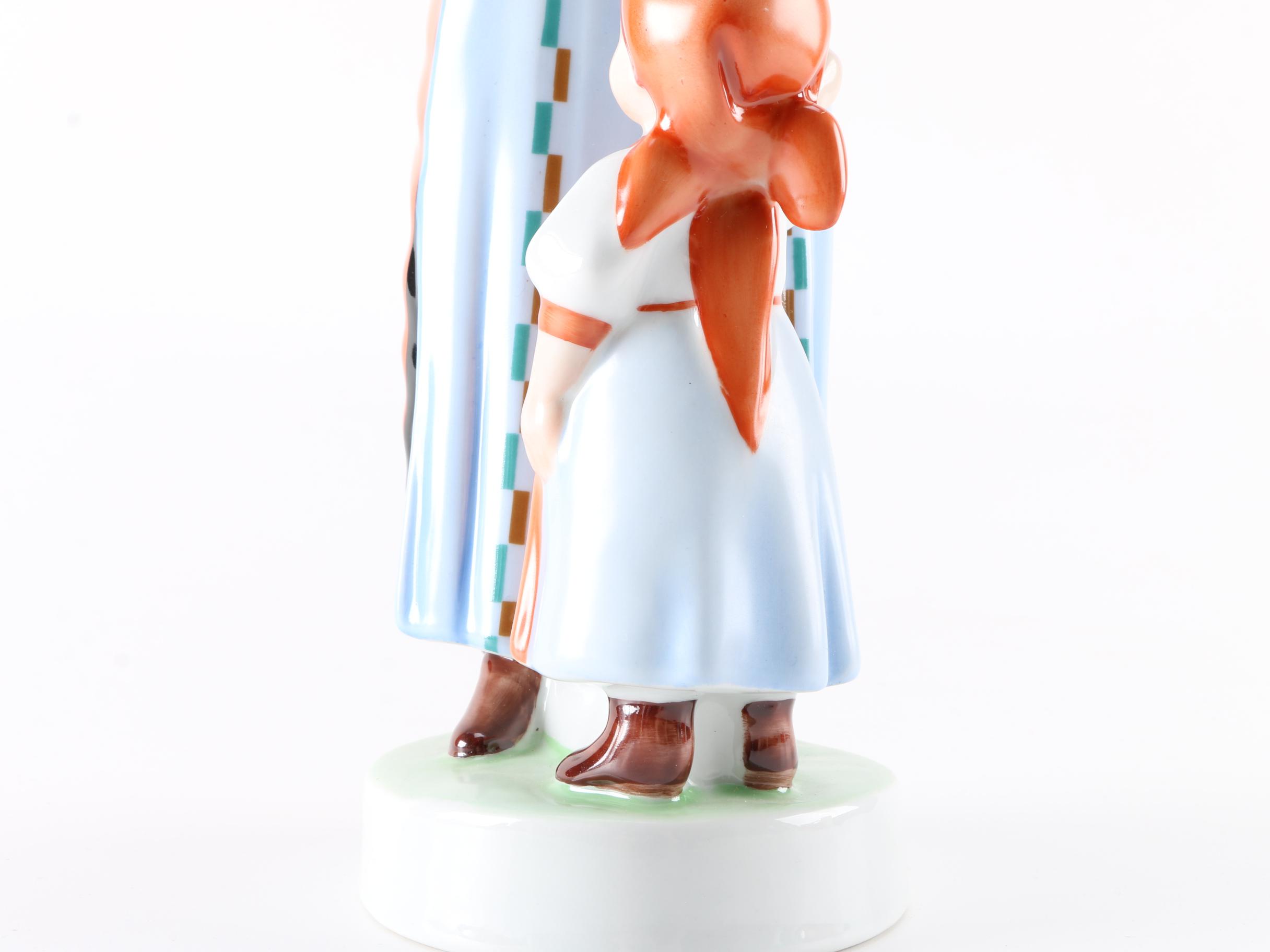 Zsolnay "Mother and Daughter" Figurine