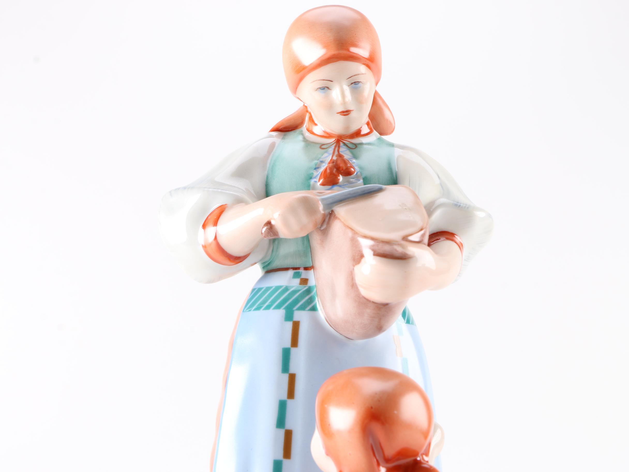 Zsolnay "Mother and Daughter" Figurine
