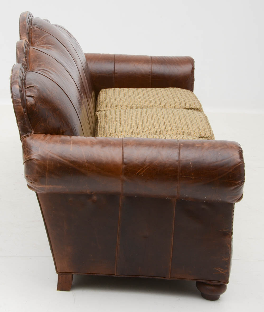 Lauren Brooks for Vanguard Furniture Leather Sofa