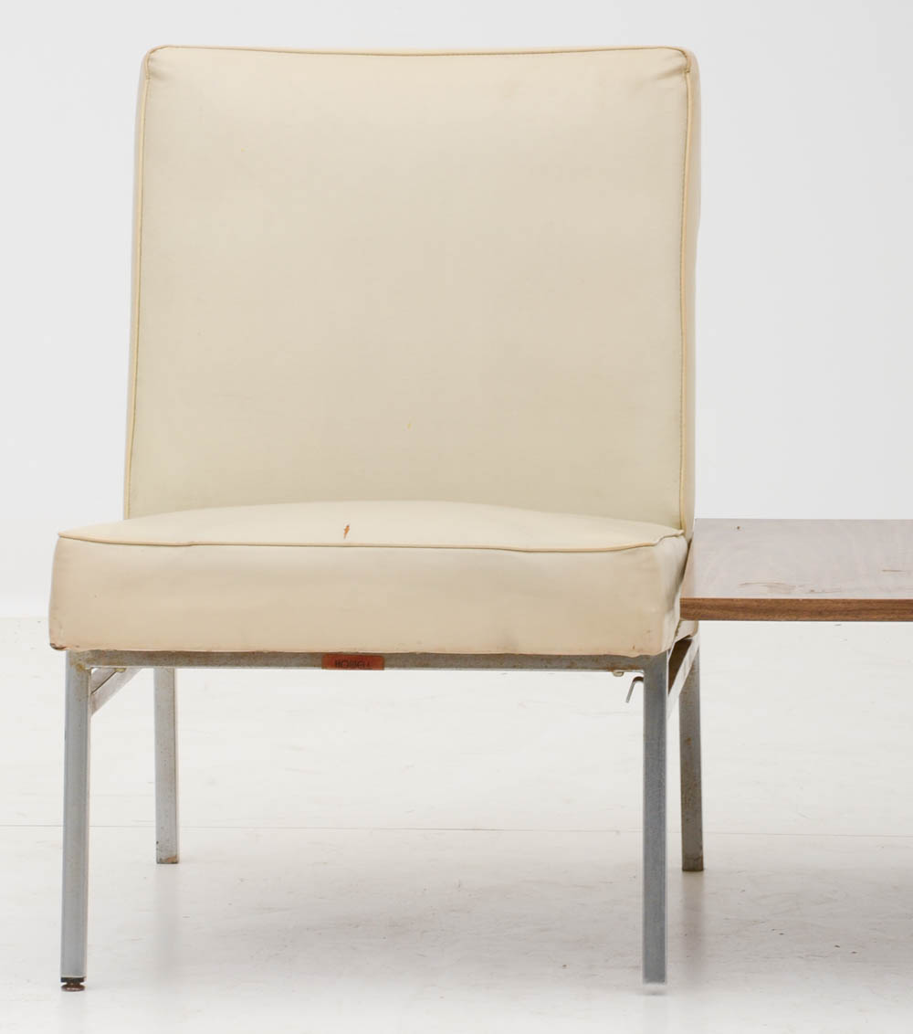 Howell Furniture Modern Metal Table with Two Side Chairs