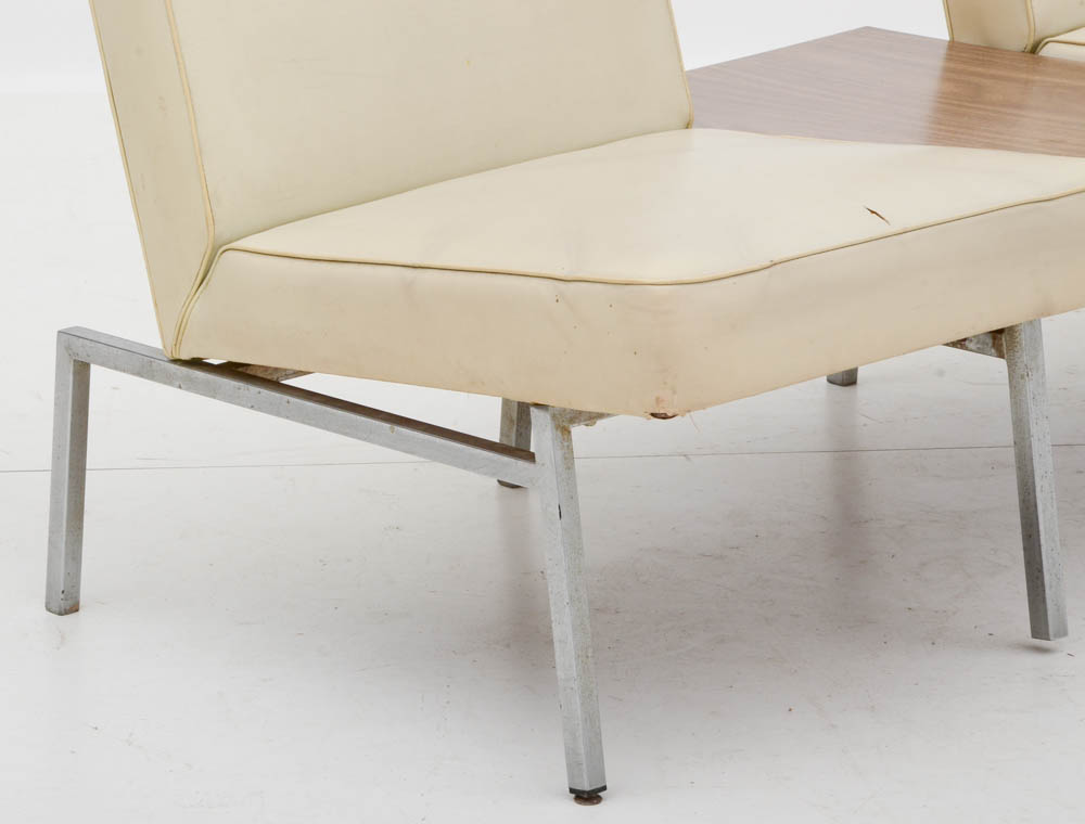 Howell Furniture Modern Metal Table with Two Side Chairs