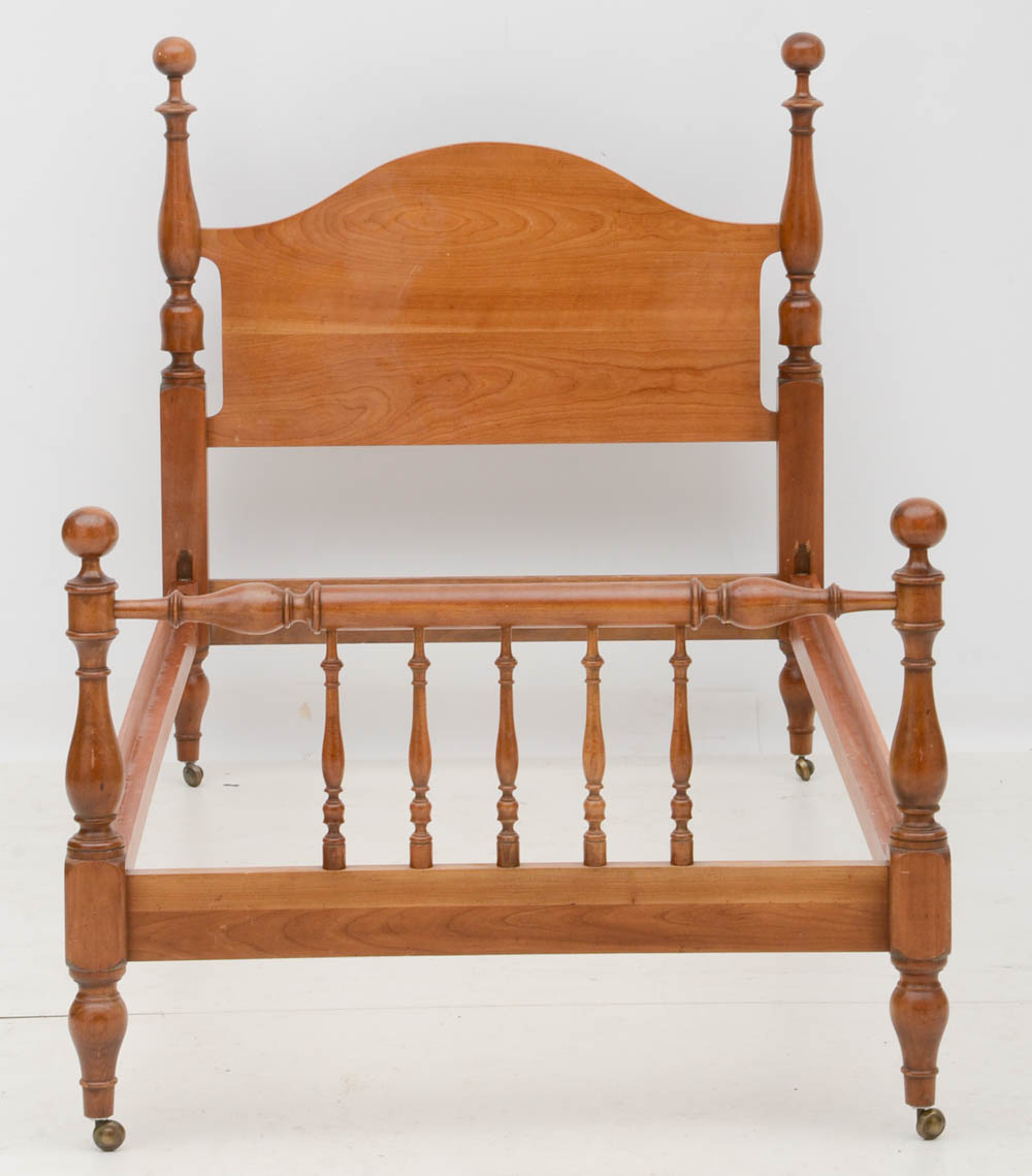 Pair of Kindel Twin Maple Beds