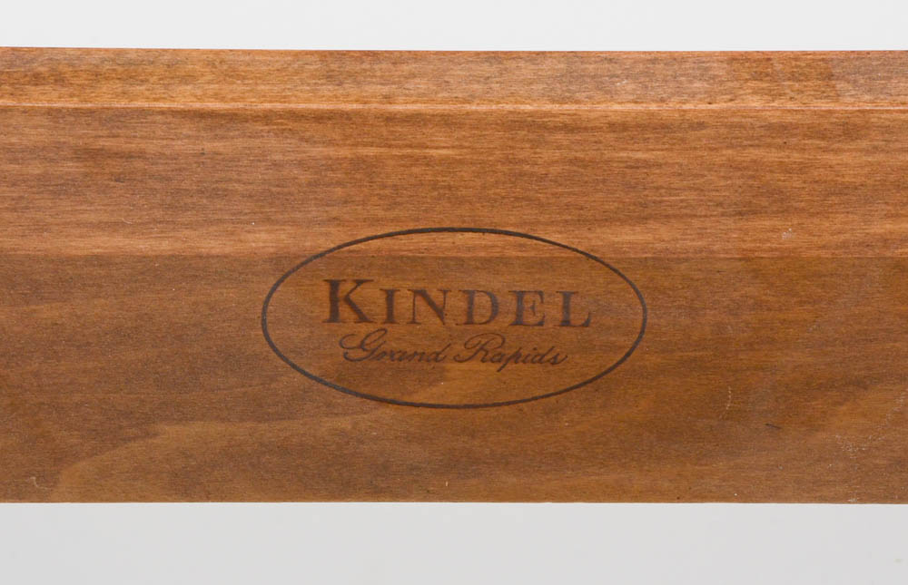 Pair of Kindel Twin Maple Beds