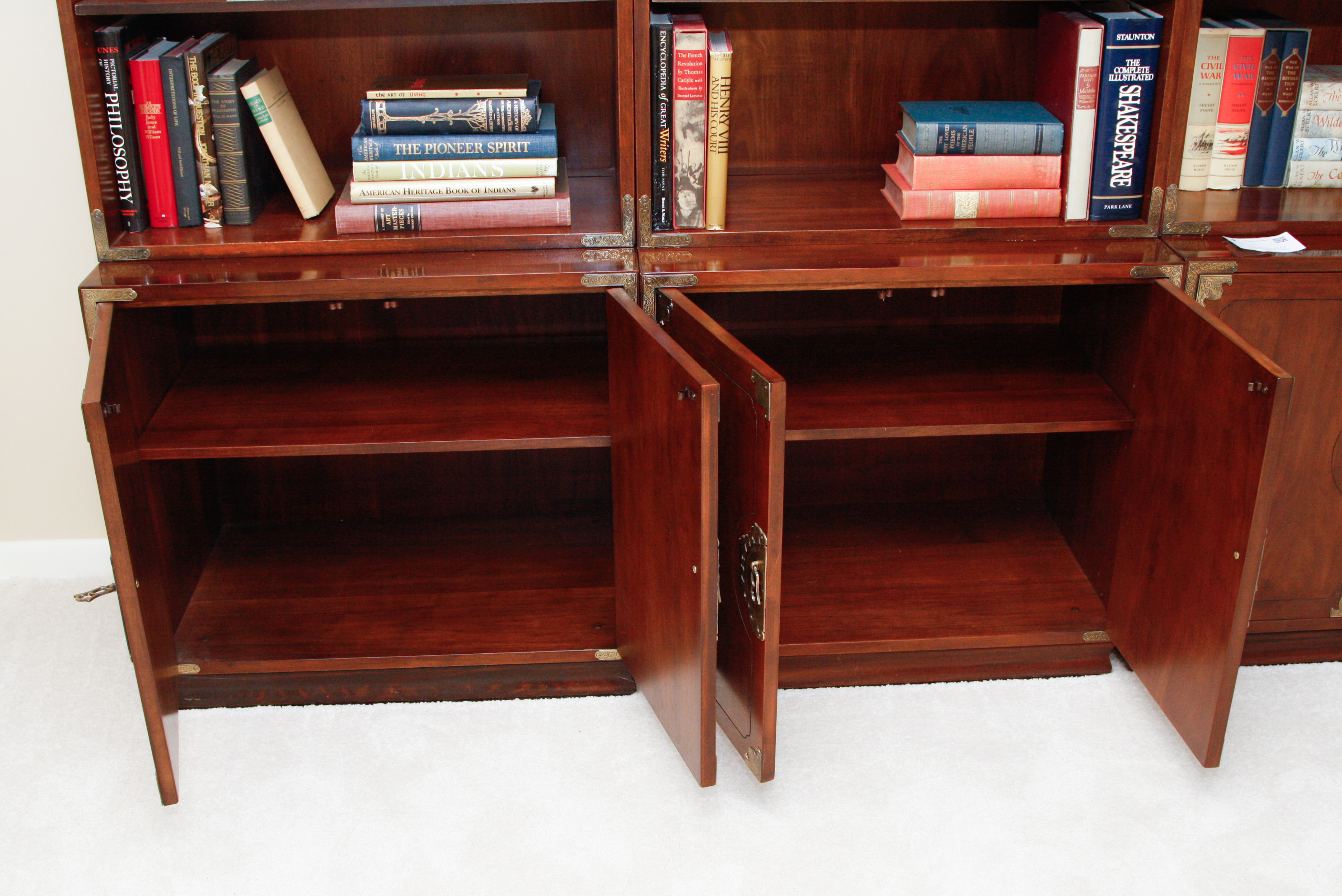 Pair of Henredon Mahogany Bookcases #1