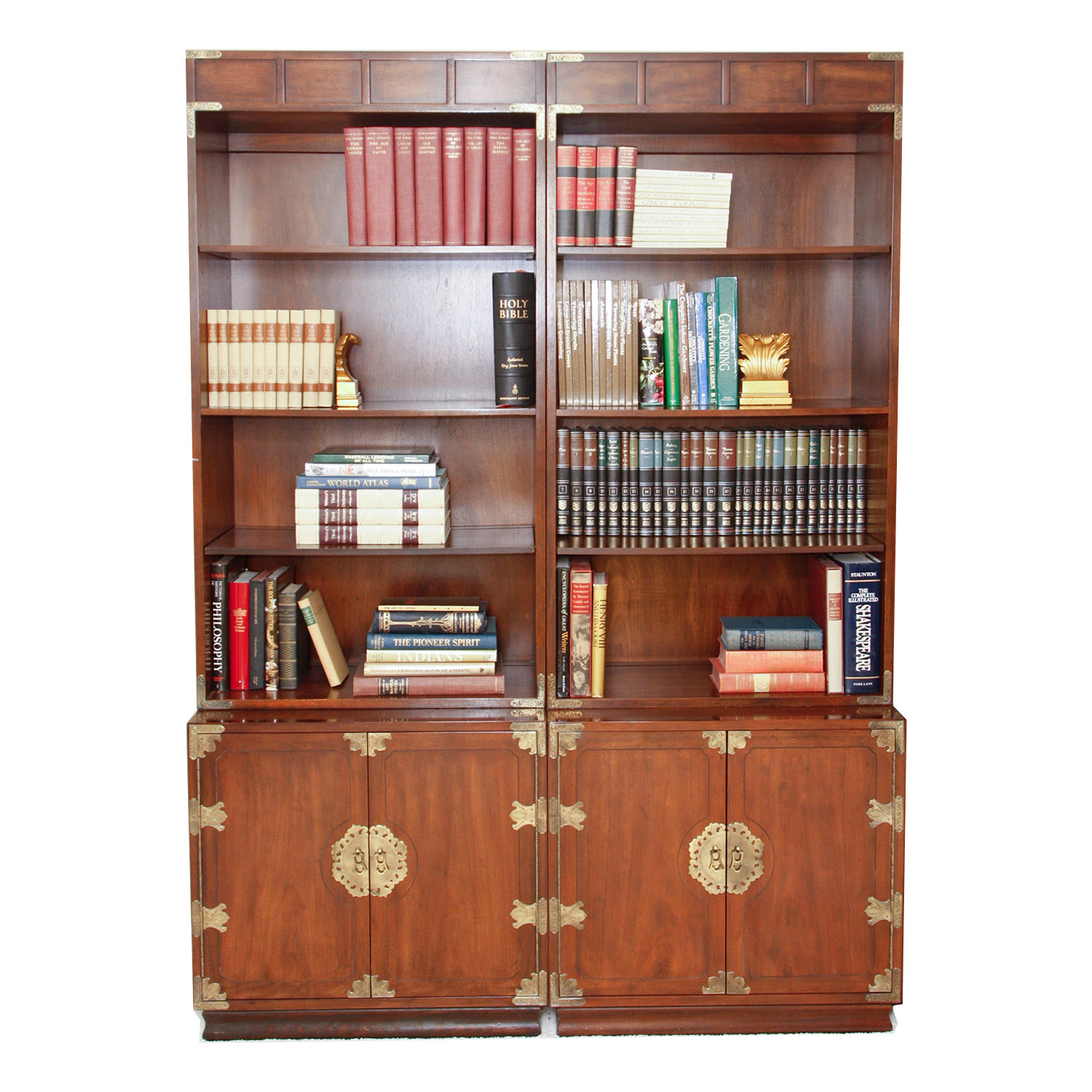 Pair of Henredon Mahogany Bookcases #1
