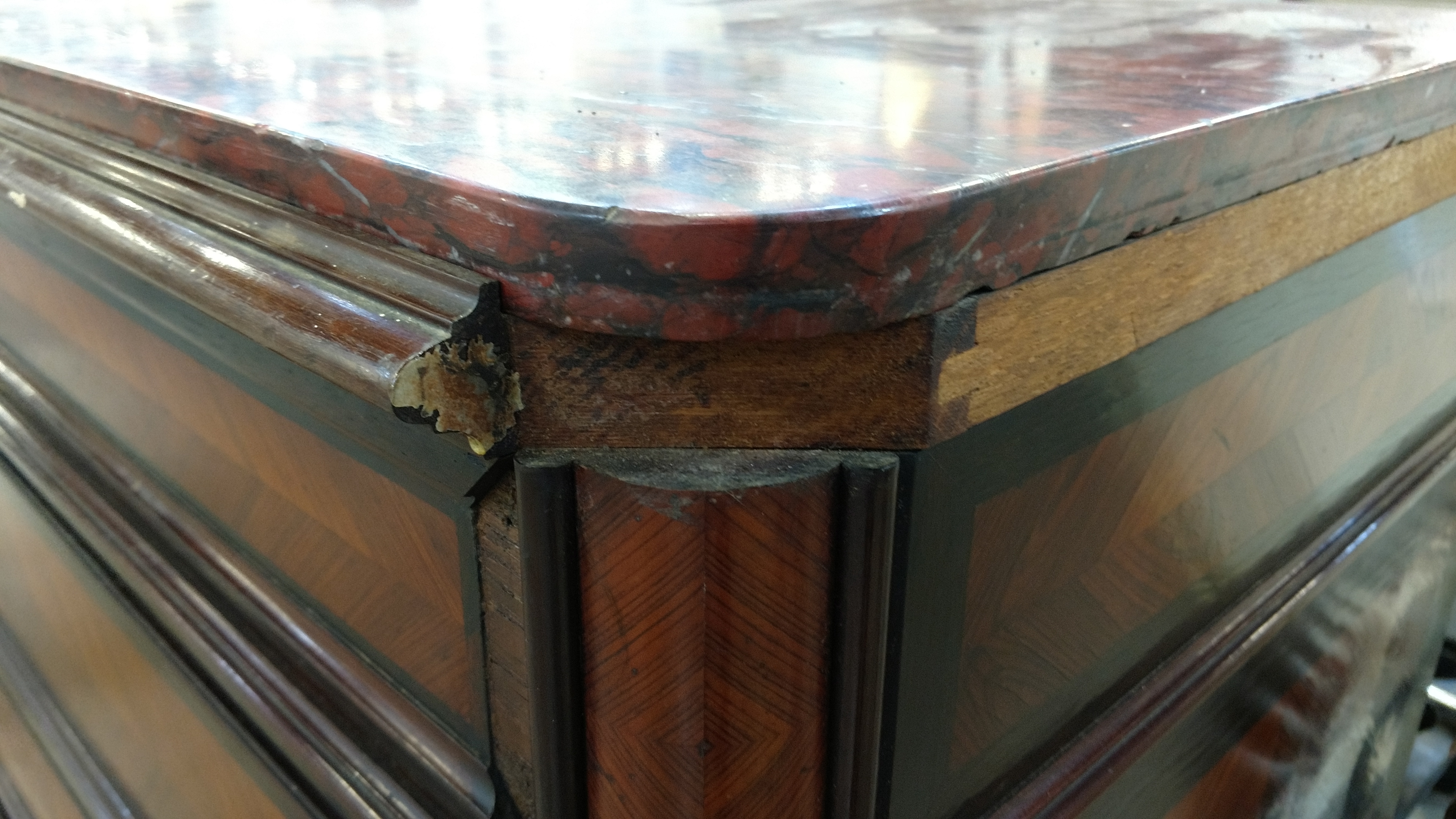 French Louis Philippe Rosewood and Ebonized Chest