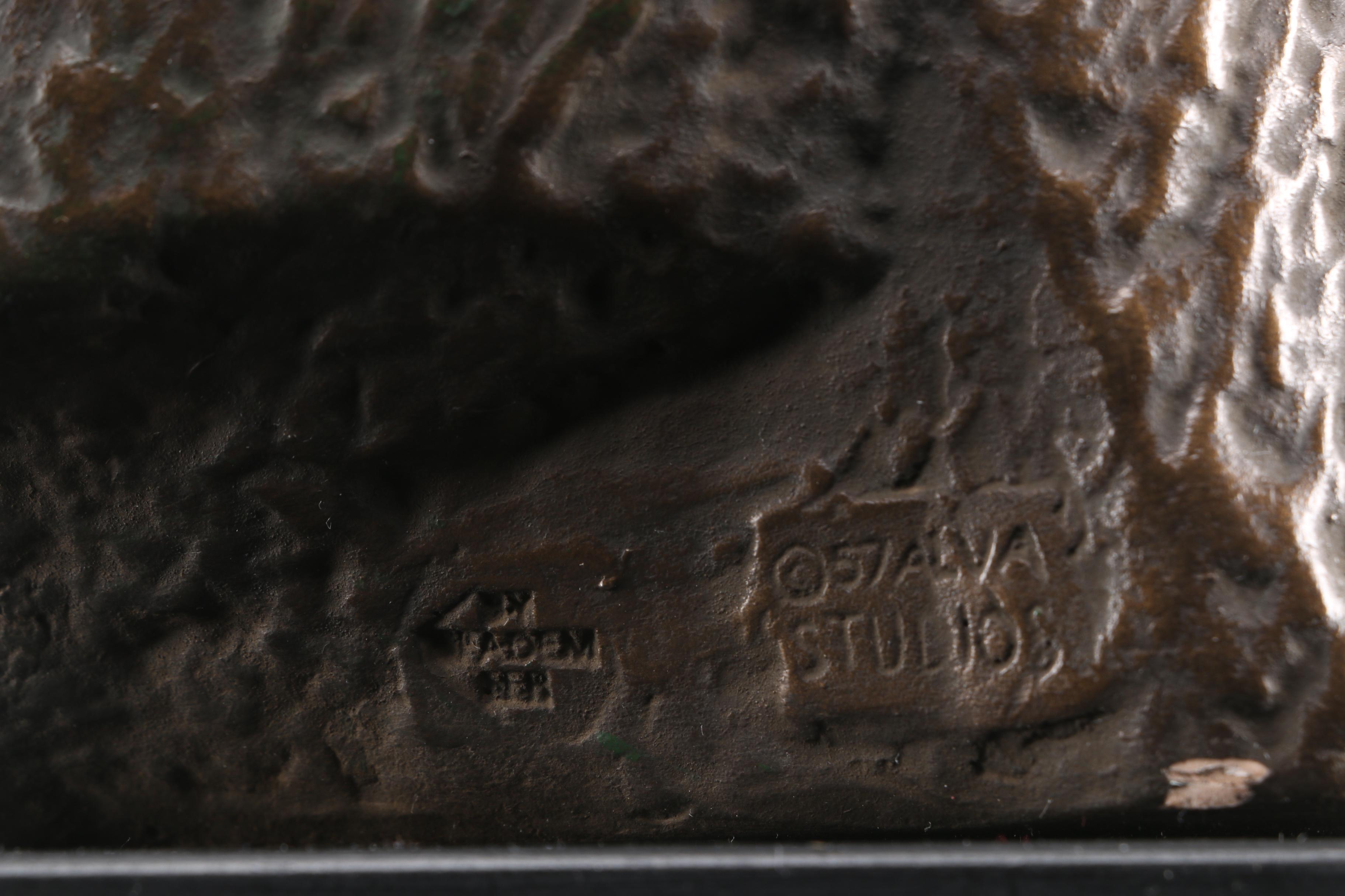 Alva Studios Bronze Tone Sculpture After Auguste Rodin's "The Kiss"