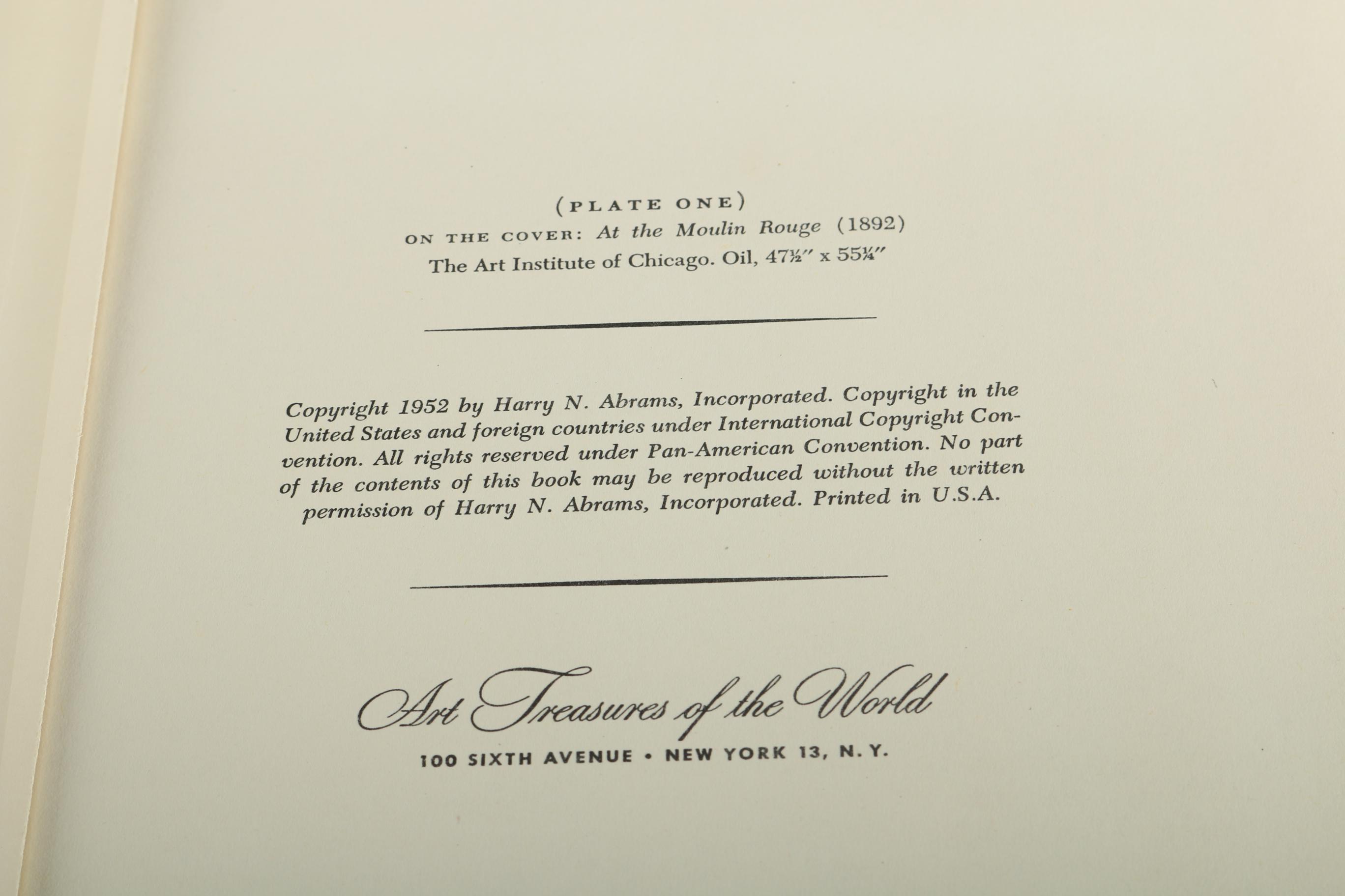 Vintage Henri de Toulouse-Lautrec Art Books