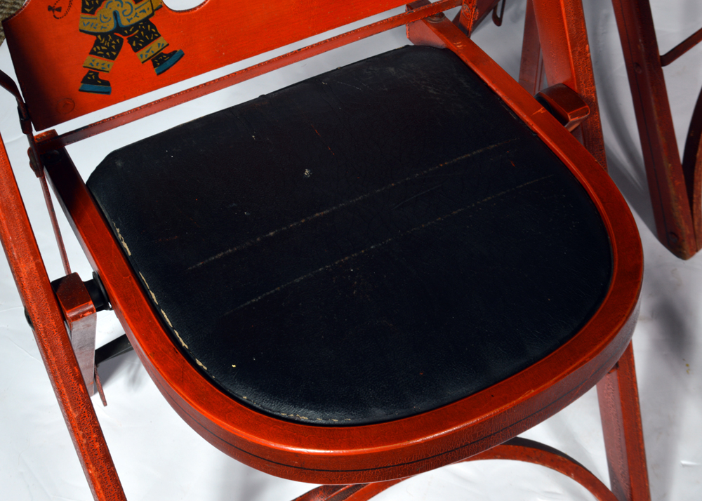 Louis Rastetter & Sons "Solid Komfort" Folding Table and Chairs