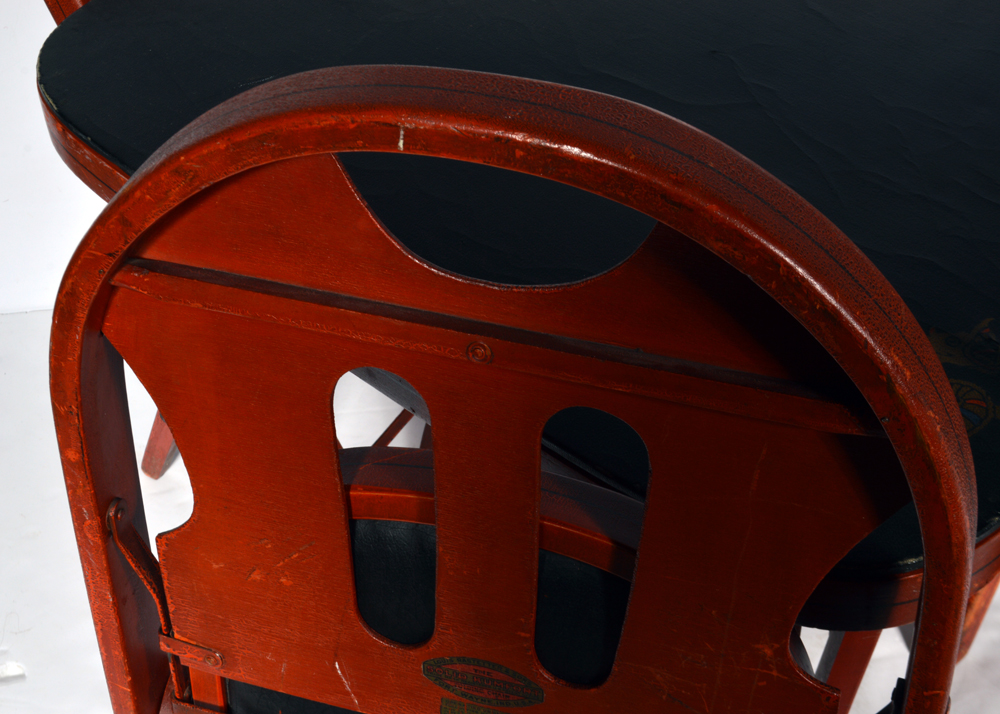 Louis Rastetter & Sons "Solid Komfort" Folding Table and Chairs