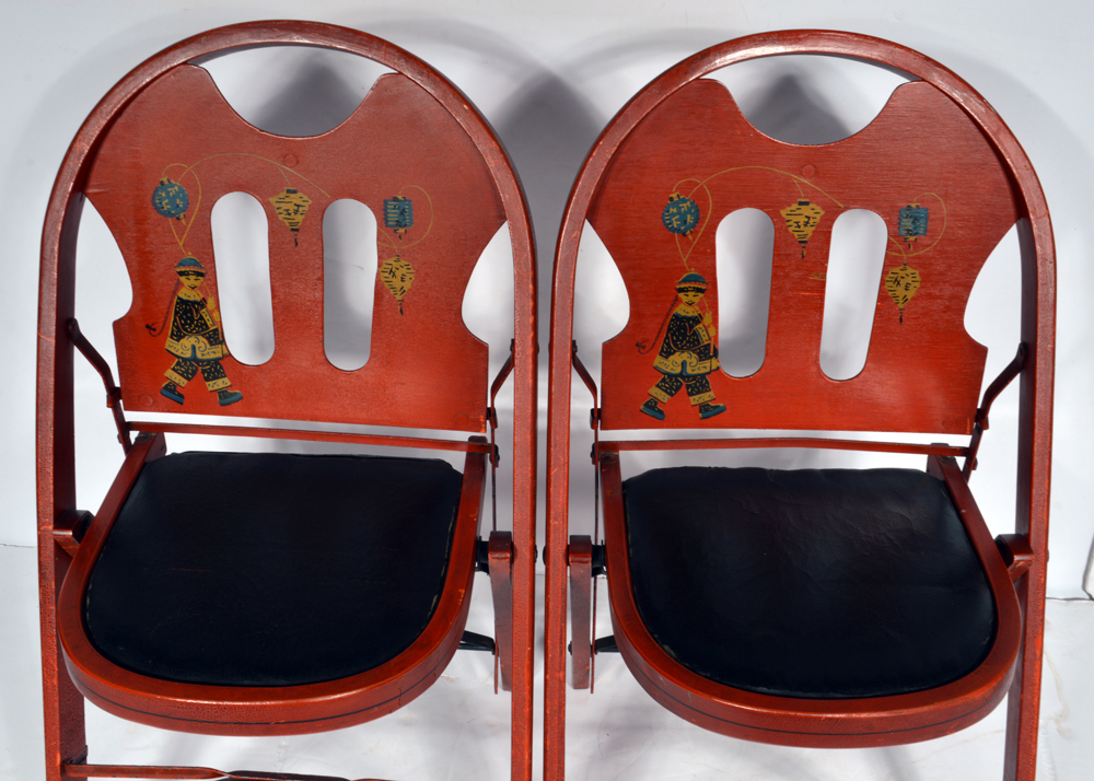 Louis Rastetter & Sons "Solid Komfort" Folding Table and Chairs