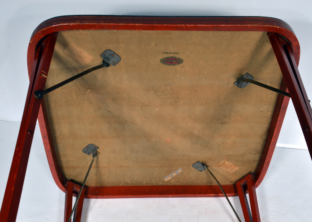 Louis Rastetter & Sons "Solid Komfort" Folding Table and Chairs