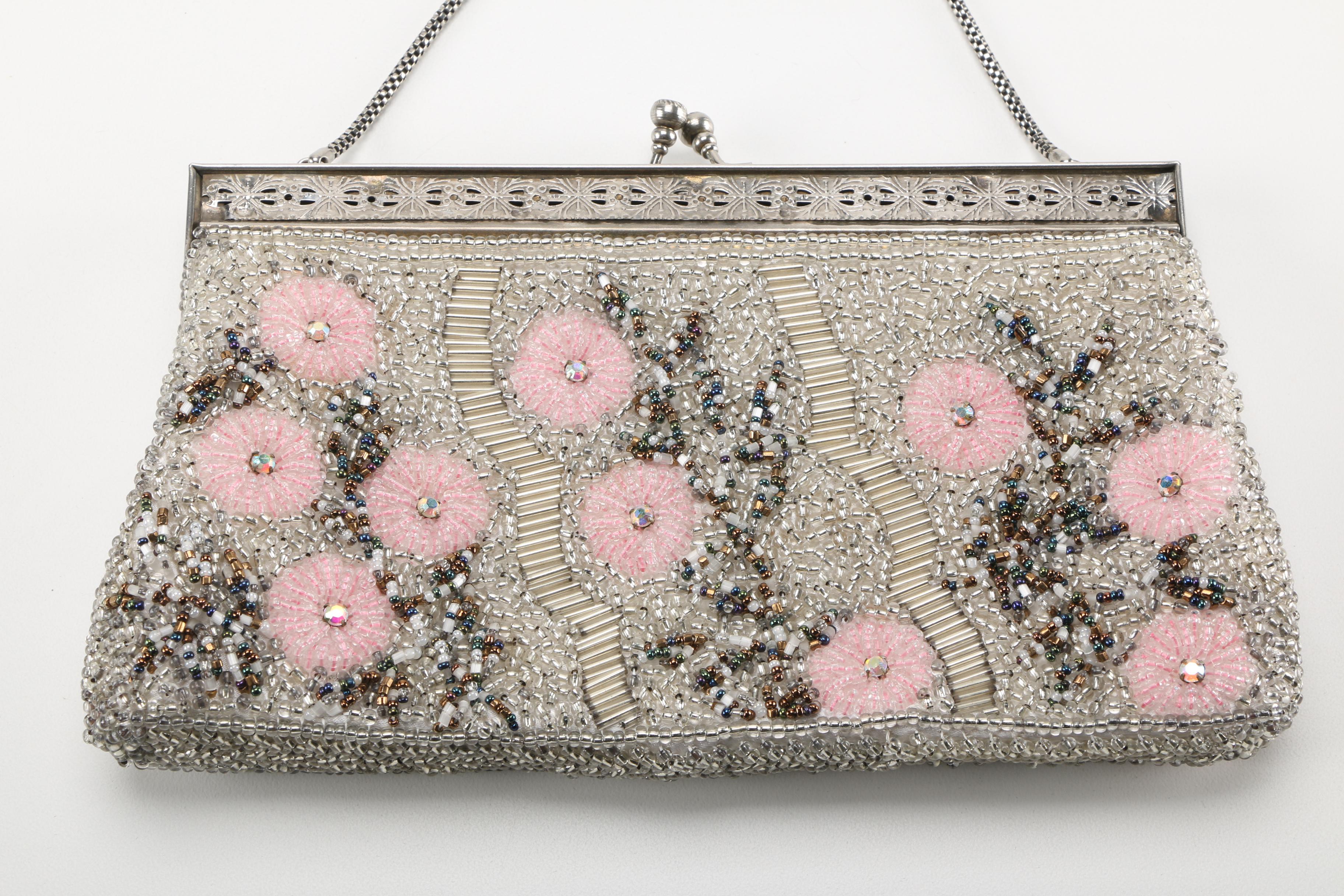 Three Vintage and Contemporary Purses With Floral Designs