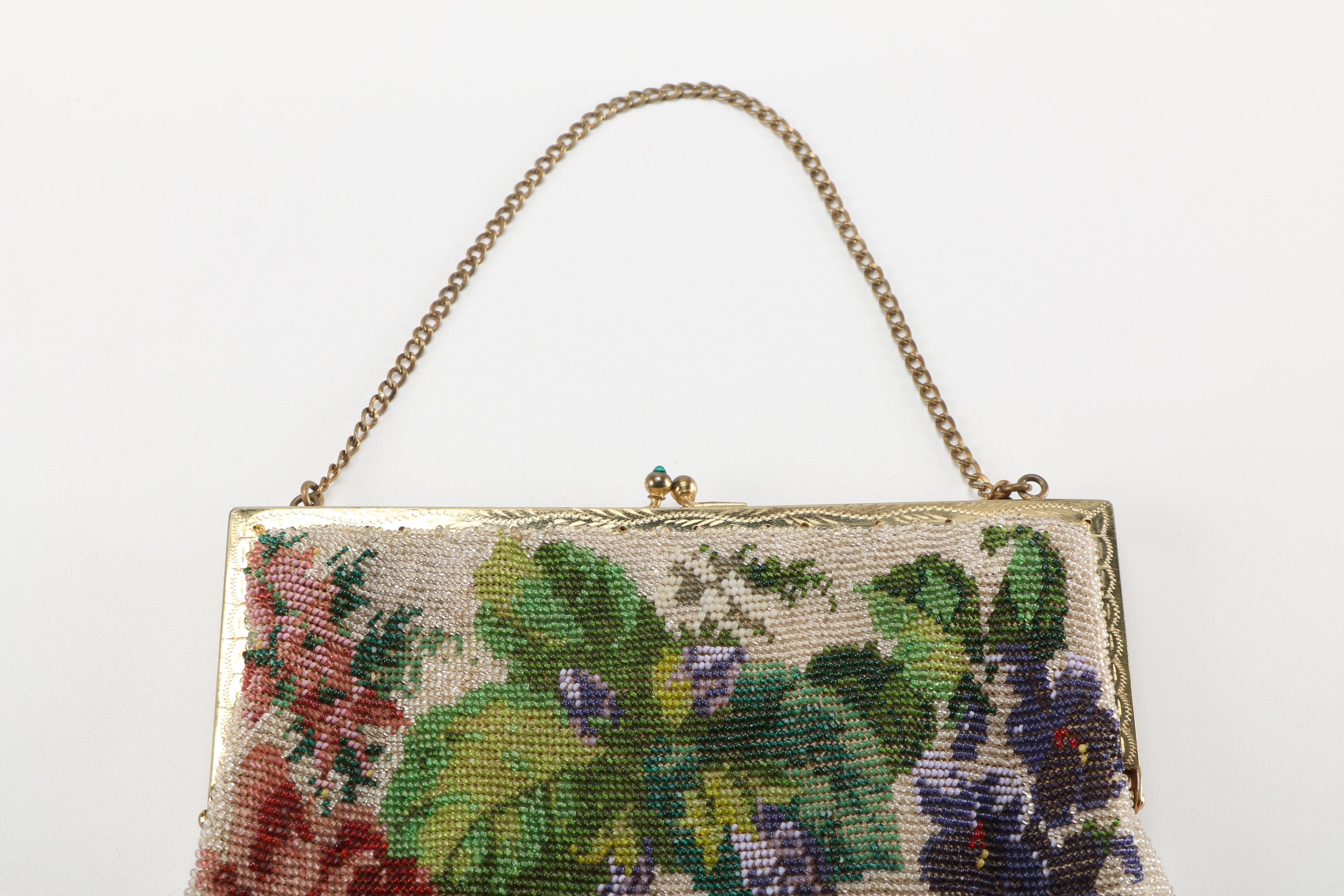 Three Vintage and Contemporary Purses With Floral Designs