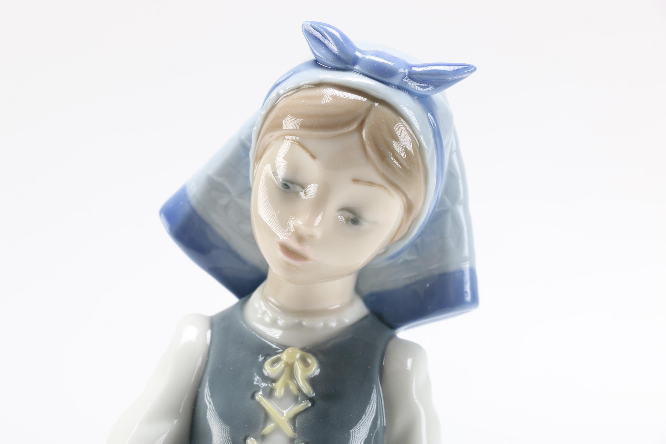 Lladró "Josefa Feeding Duck" Figurine