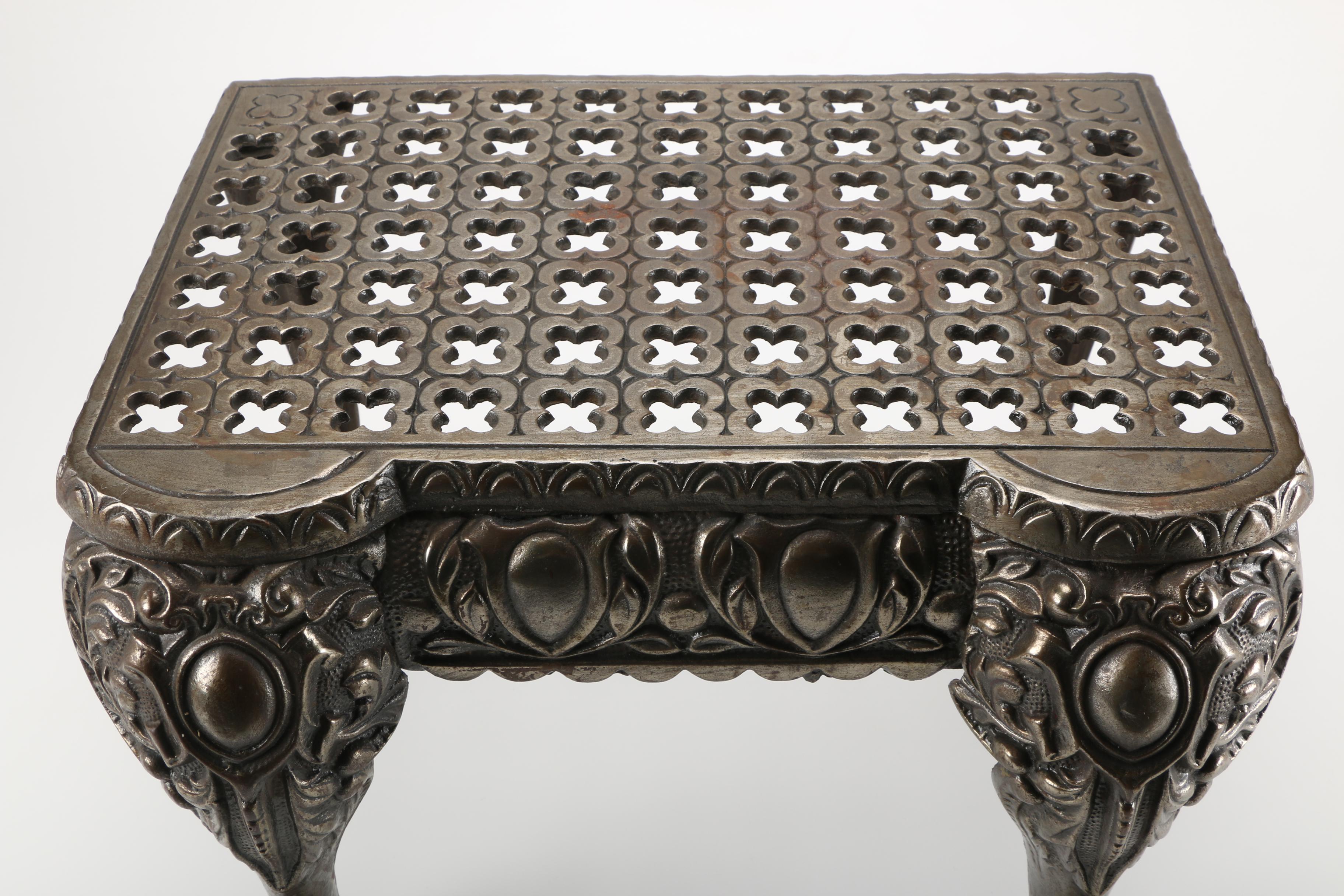 Bronze Tone Iron Footman Step Stool