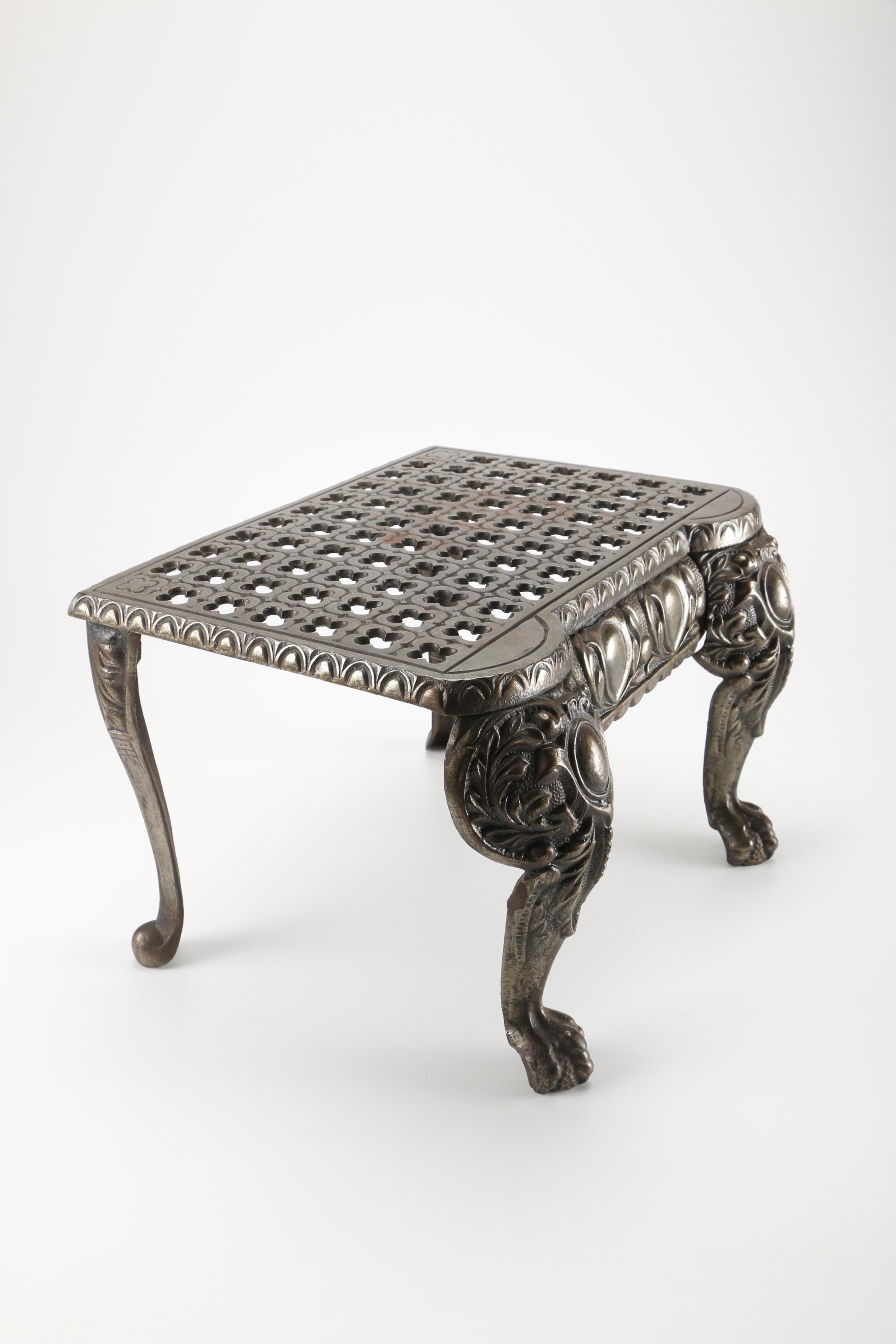 Bronze Tone Iron Footman Step Stool