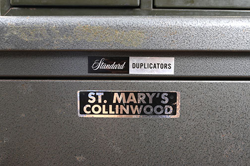 Vintage Industrial Cabinet With Two-Drawer Card File by Cole