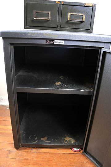 Vintage Industrial Cabinet With Two-Drawer Card File by Cole