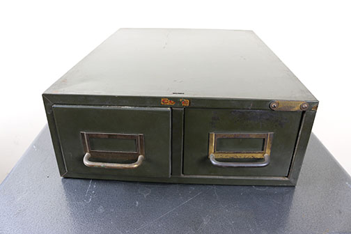 Vintage Industrial Cabinet With Two-Drawer Card File by Cole