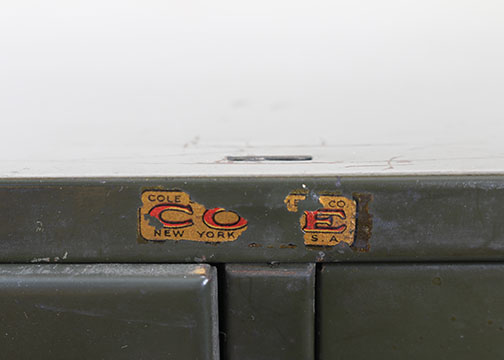 Vintage Industrial Cabinet With Two-Drawer Card File by Cole