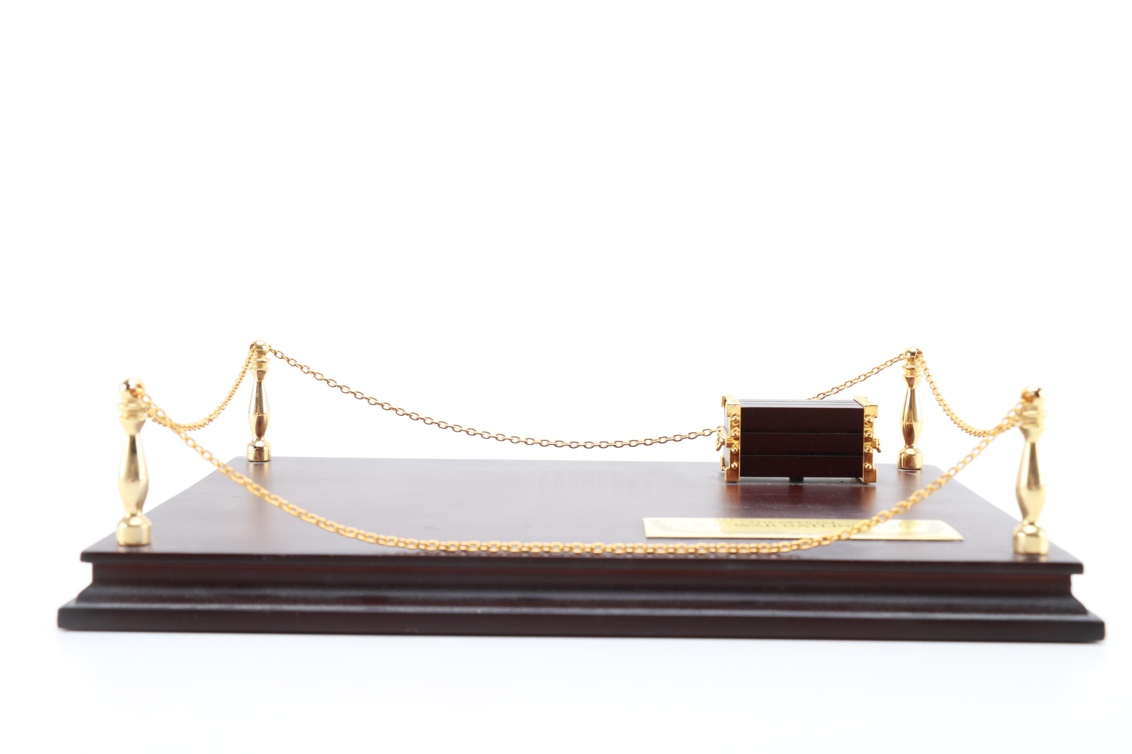 Miniature 24K Plated Civil War Gatling Gun Die-Cast Model