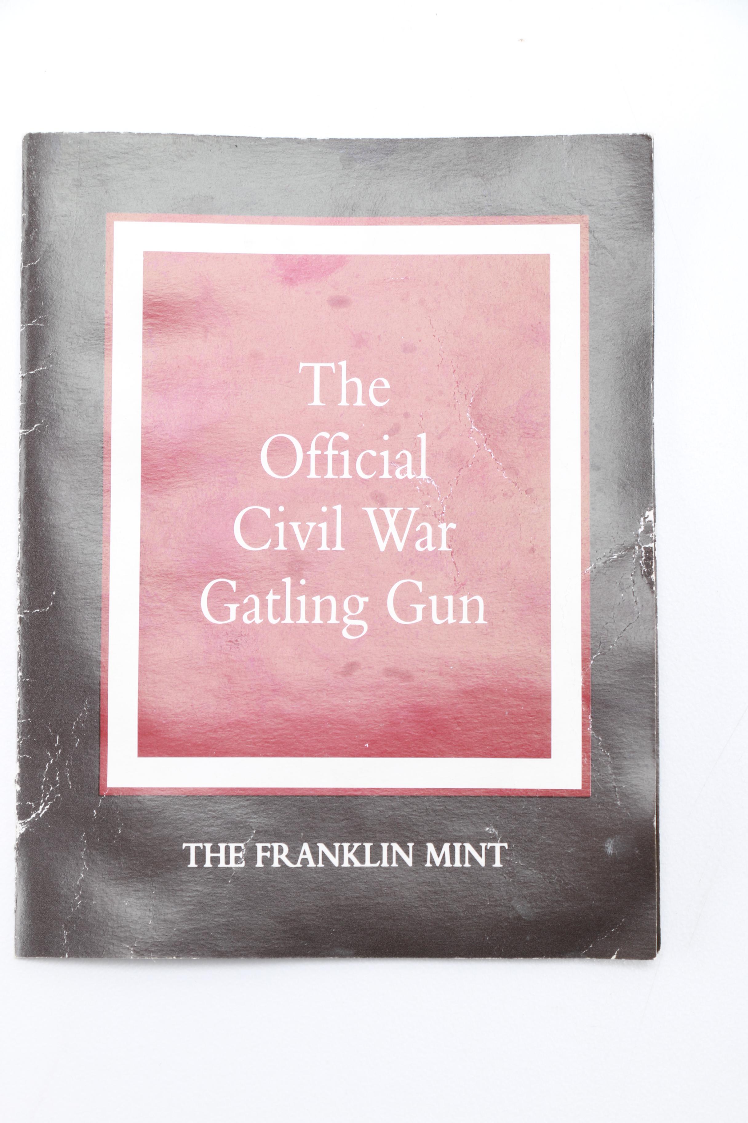 Miniature 24K Plated Civil War Gatling Gun Die-Cast Model