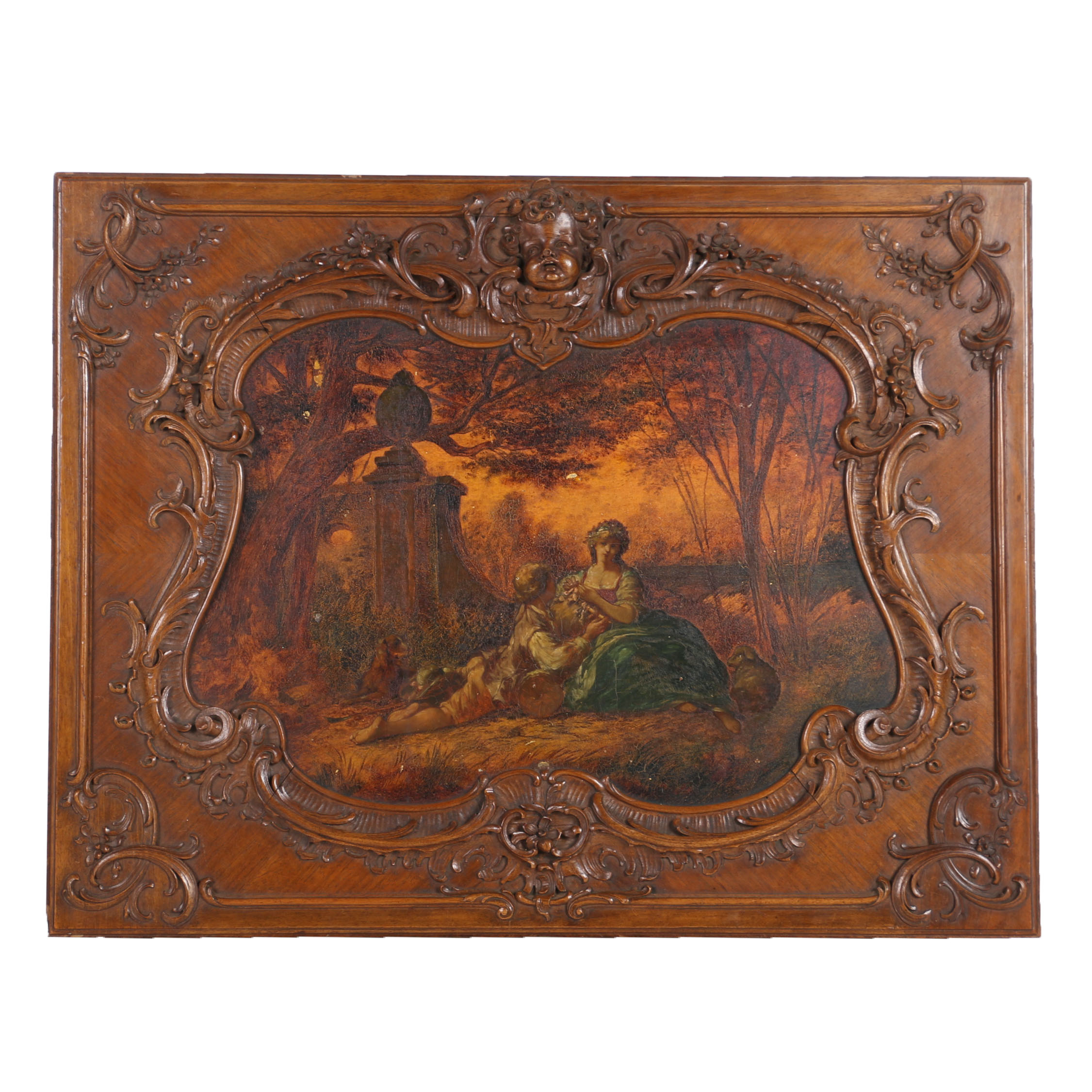 Rococo Style Hinged-Lid Box With Vernis Martin Decoration