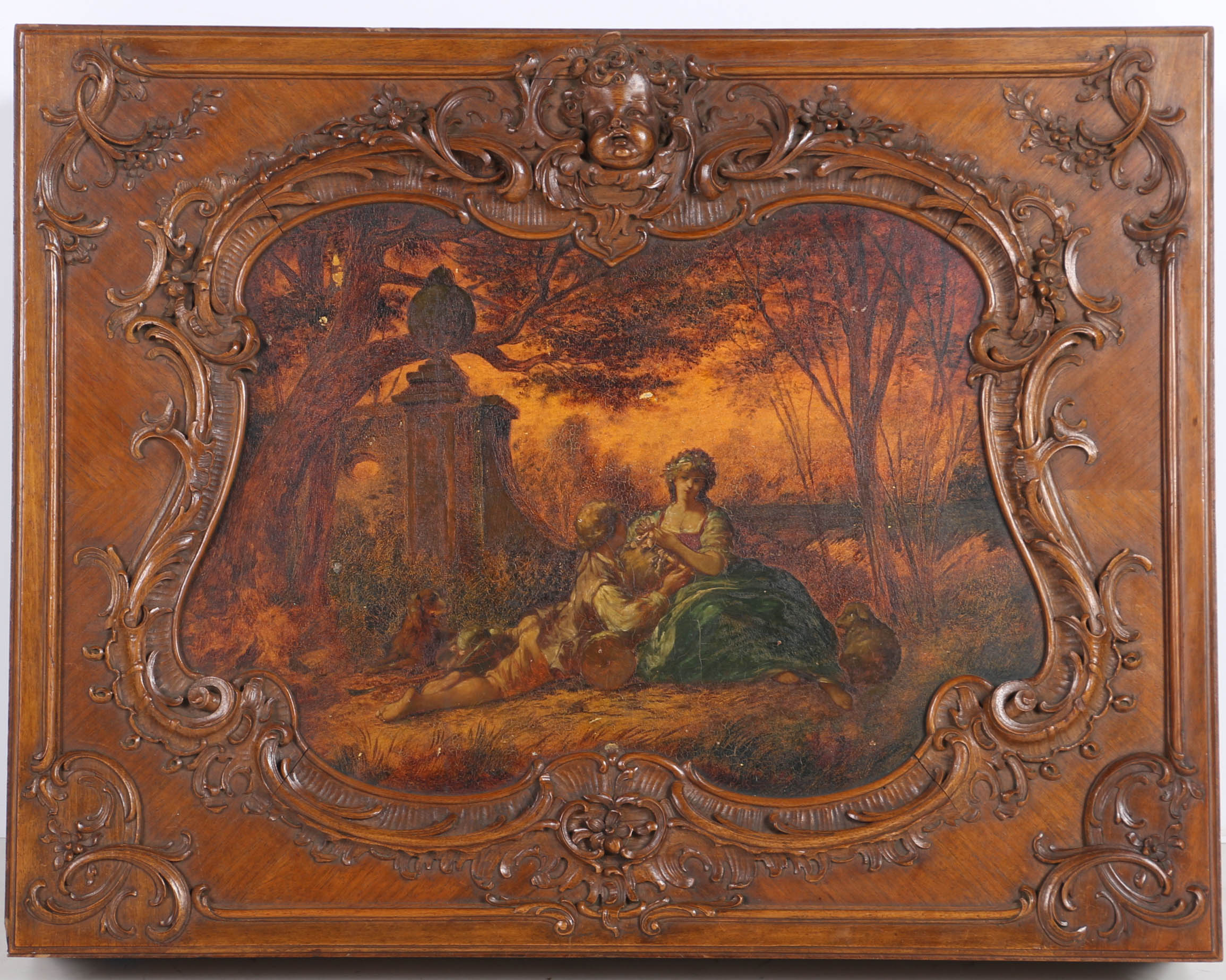 Rococo Style Hinged-Lid Box With Vernis Martin Decoration