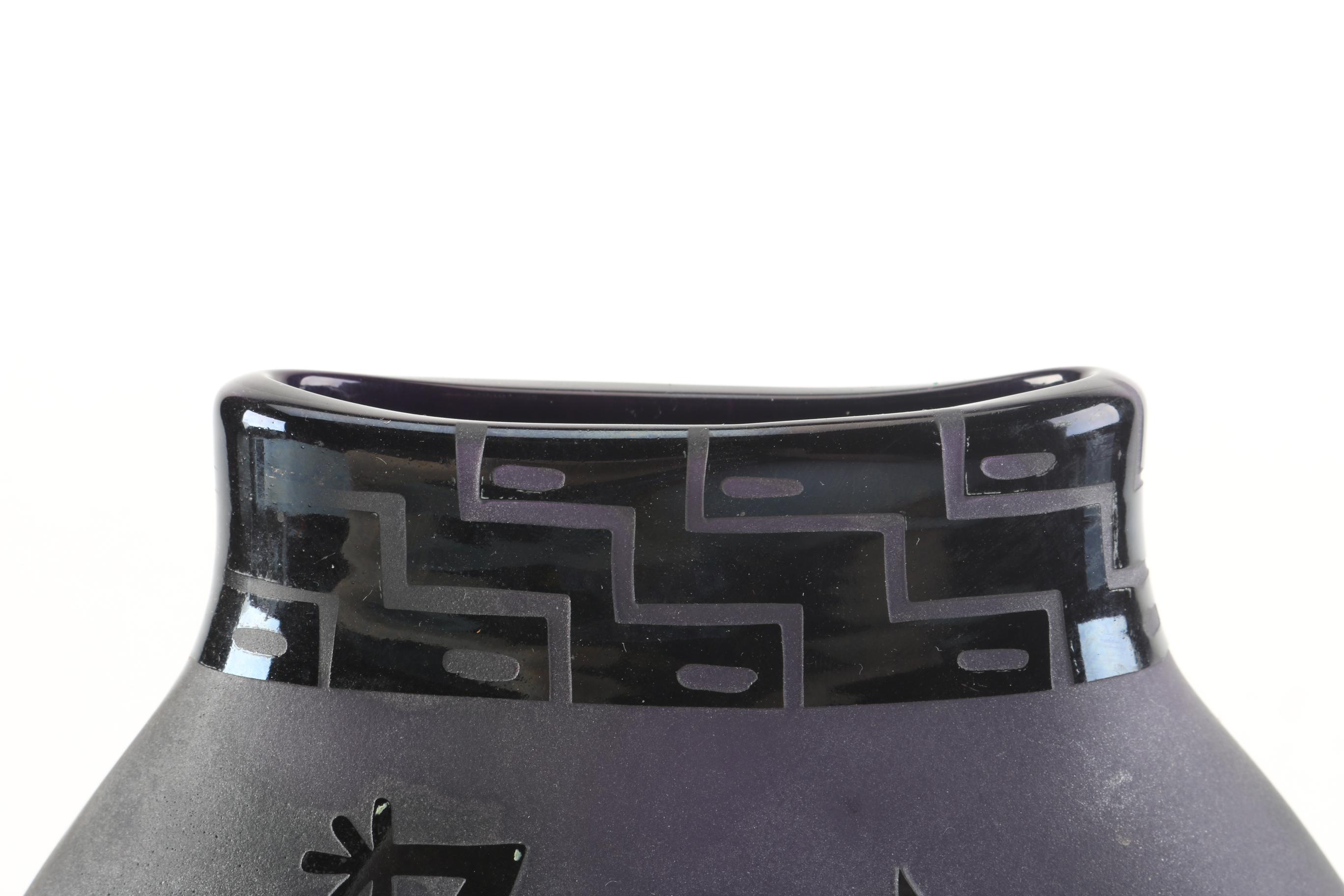 Lizard Art Glass Vase