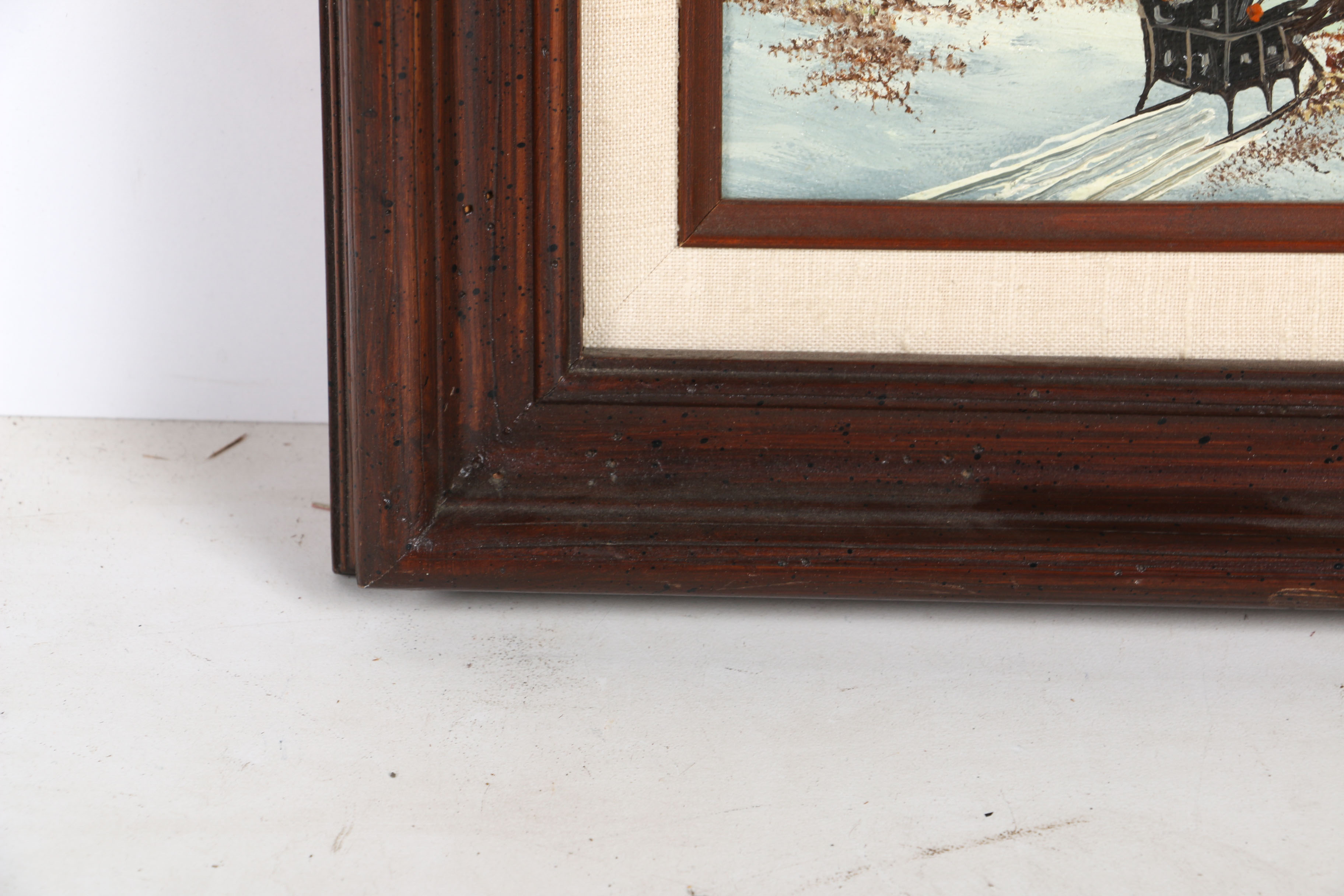 Van Bell Oil Painting on Canvas Wintry Scene