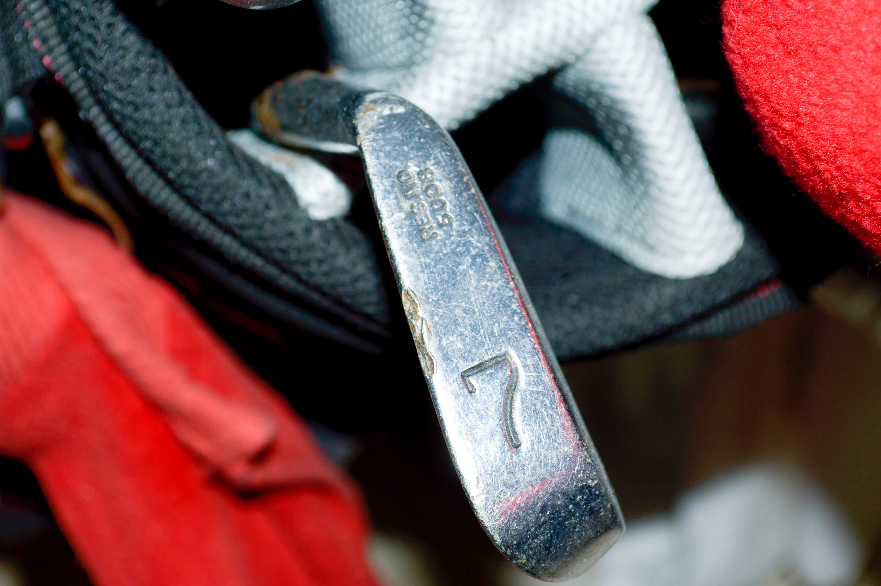 Assorted Golf Clubs with Coors Light Golf Bag