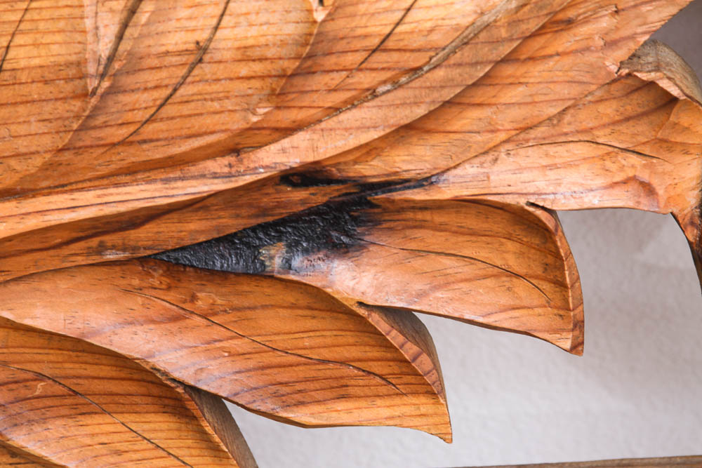 Horse Head Carved Oak Headboard
