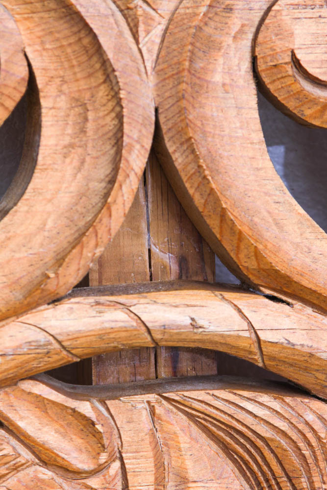 Horse Head Carved Oak Headboard