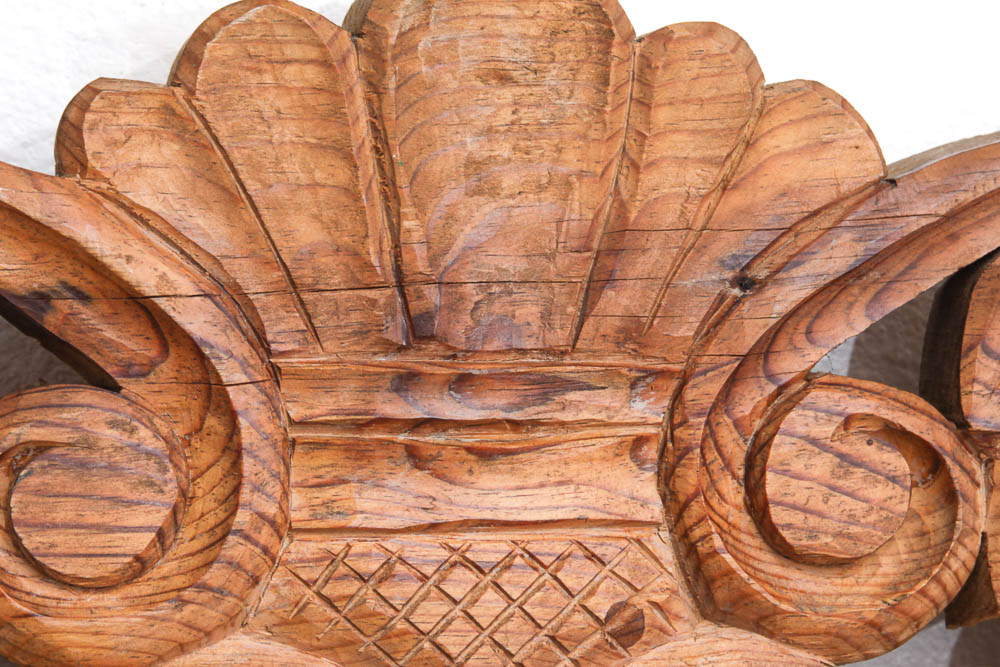 Horse Head Carved Oak Headboard