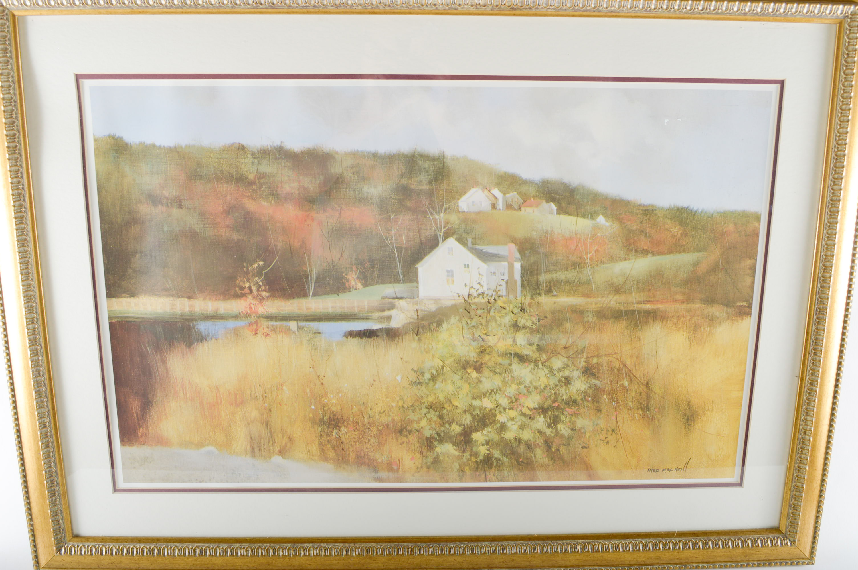 After Fred MacNeill Offset Lithograph of Landscape